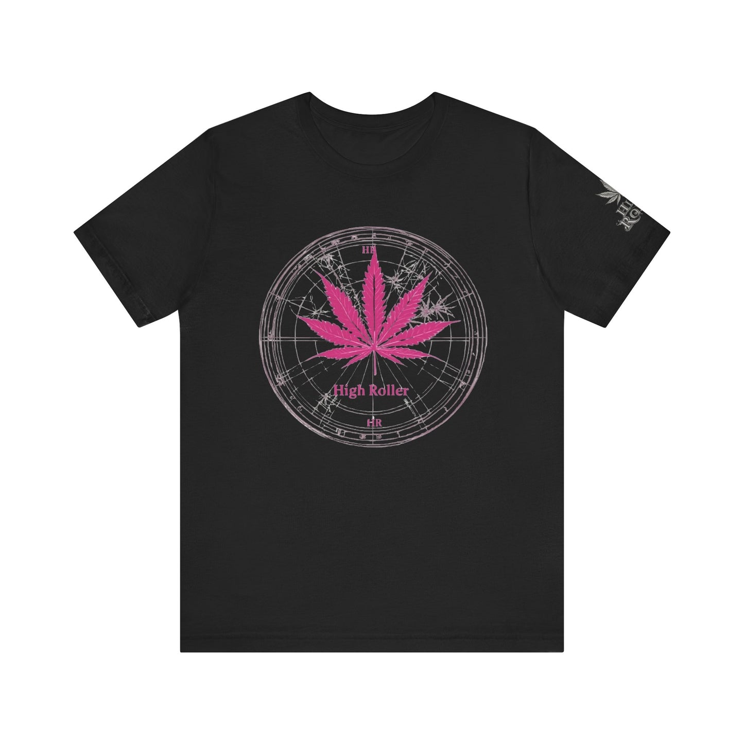 Cannabis Compass Tee - Navigation Leaf Art Design | High Roller
