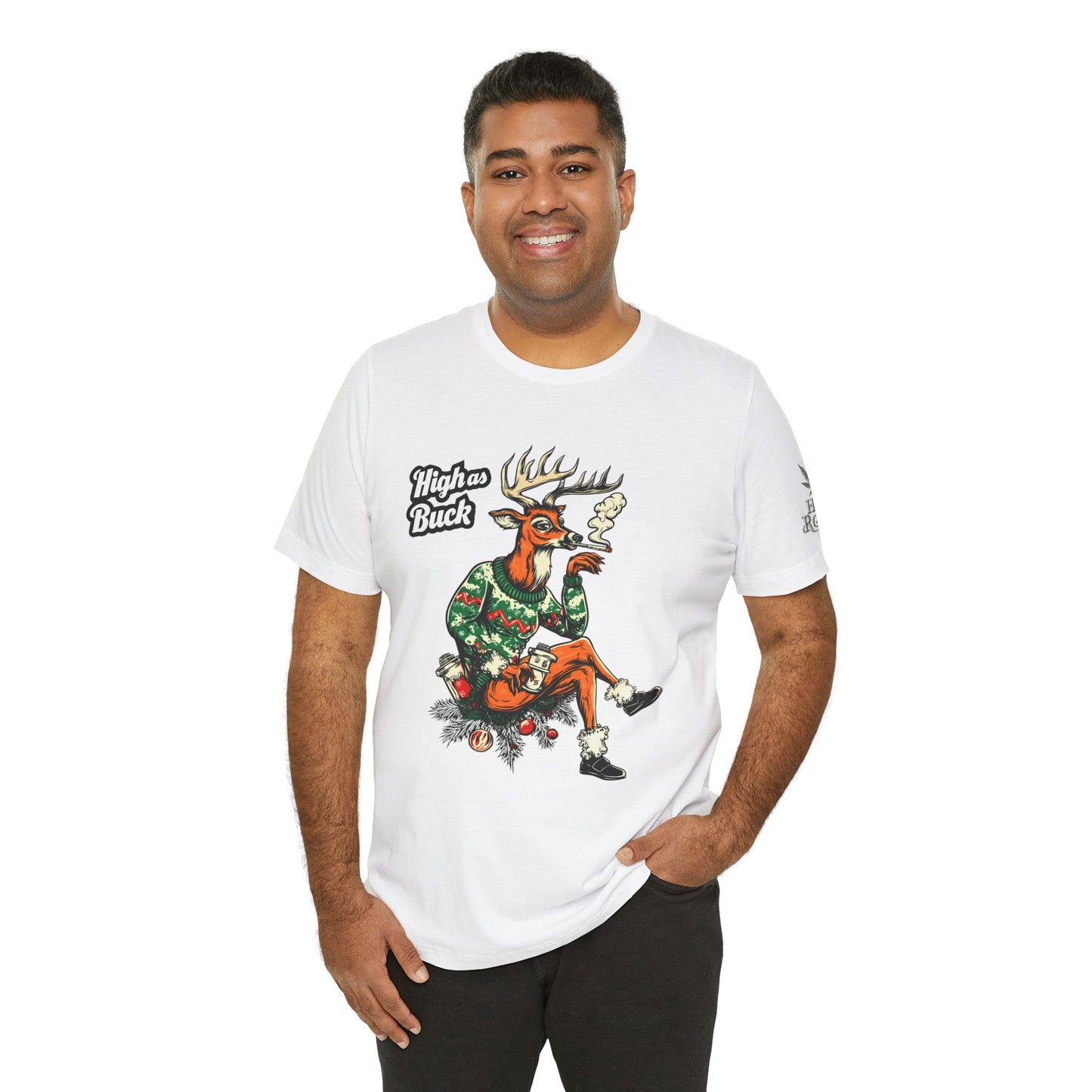HIGH AS BUCK CHRISTMAS™ | PREMIUM HOLIDAY CANNABIS TEE