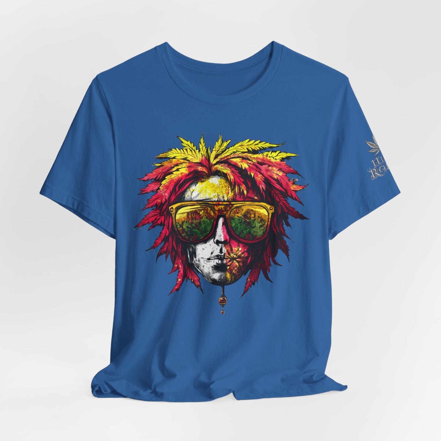 Rasta Cannabis Portrait Tee - Reggae Culture Art Design | High Roller