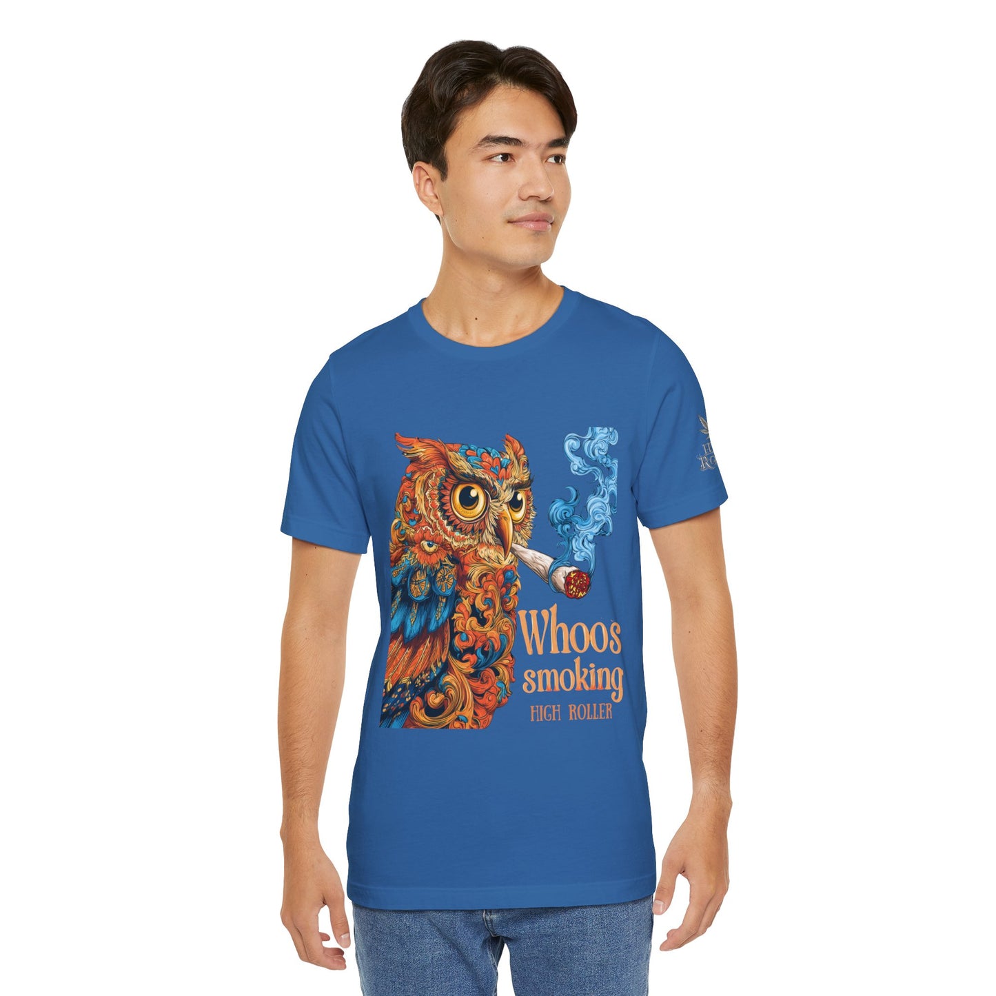 Whoos Smoking Owl Tee - Wise Cannabis Art Design | High Roller