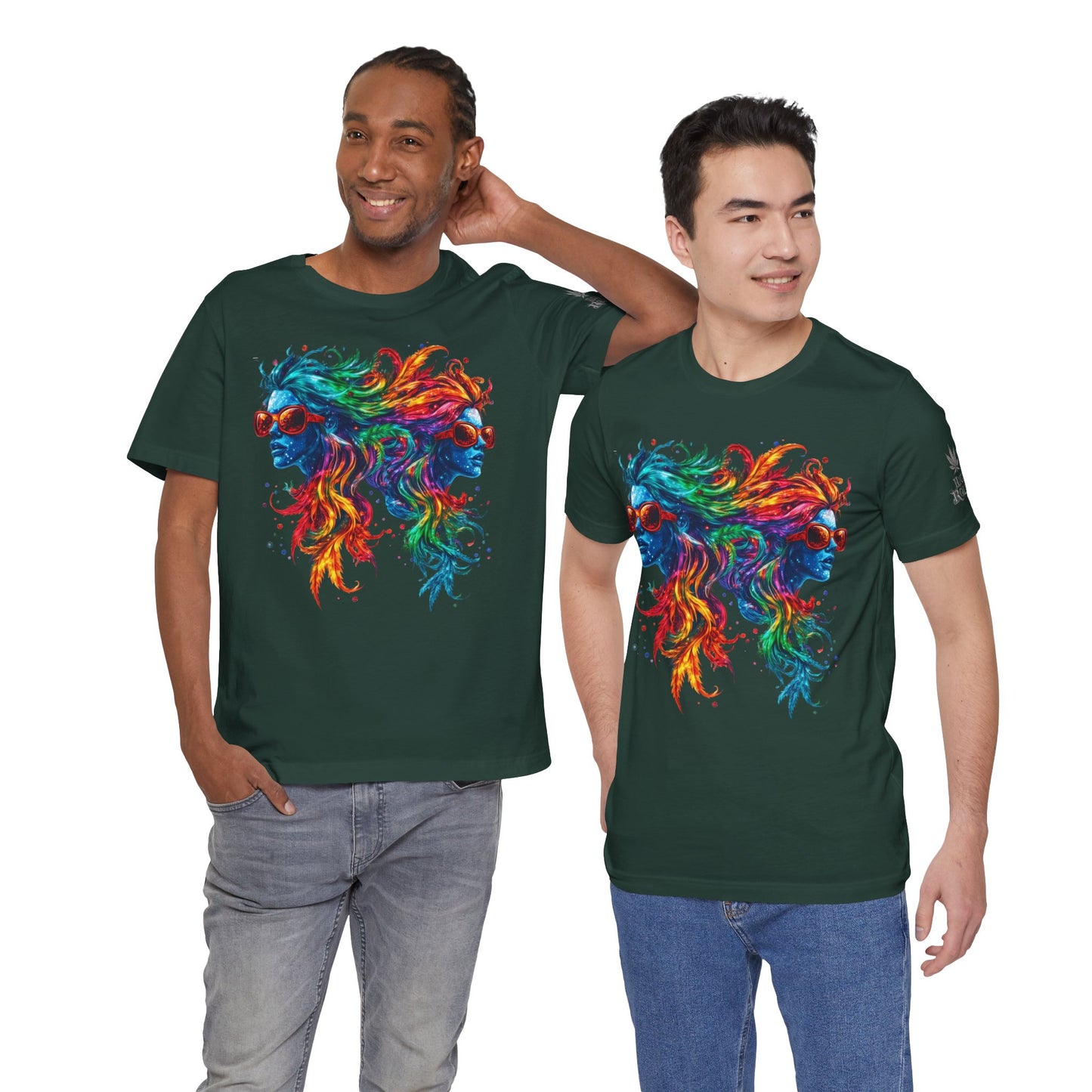 DUAL CONSCIOUSNESS™ | PREMIUM RAINBOW CANNABIS ART TEE