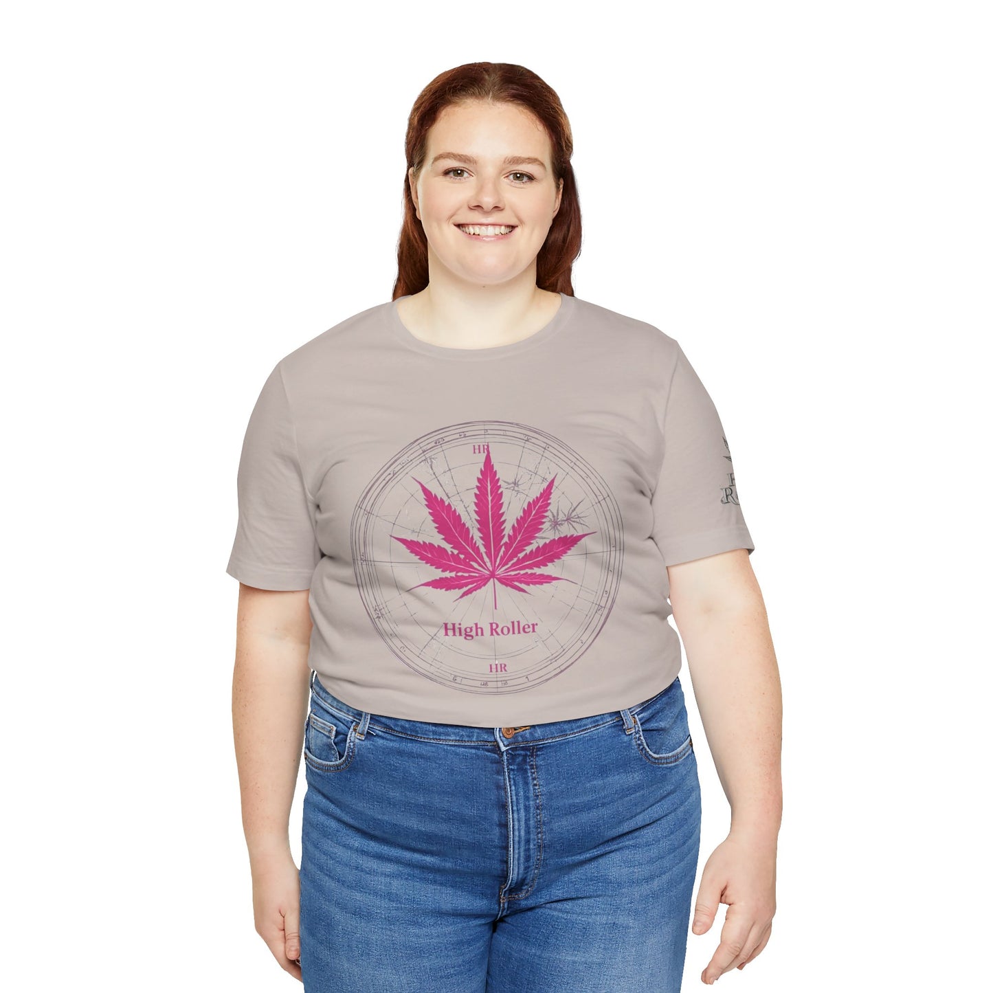 Cannabis Compass Tee - Navigation Leaf Art Design | High Roller