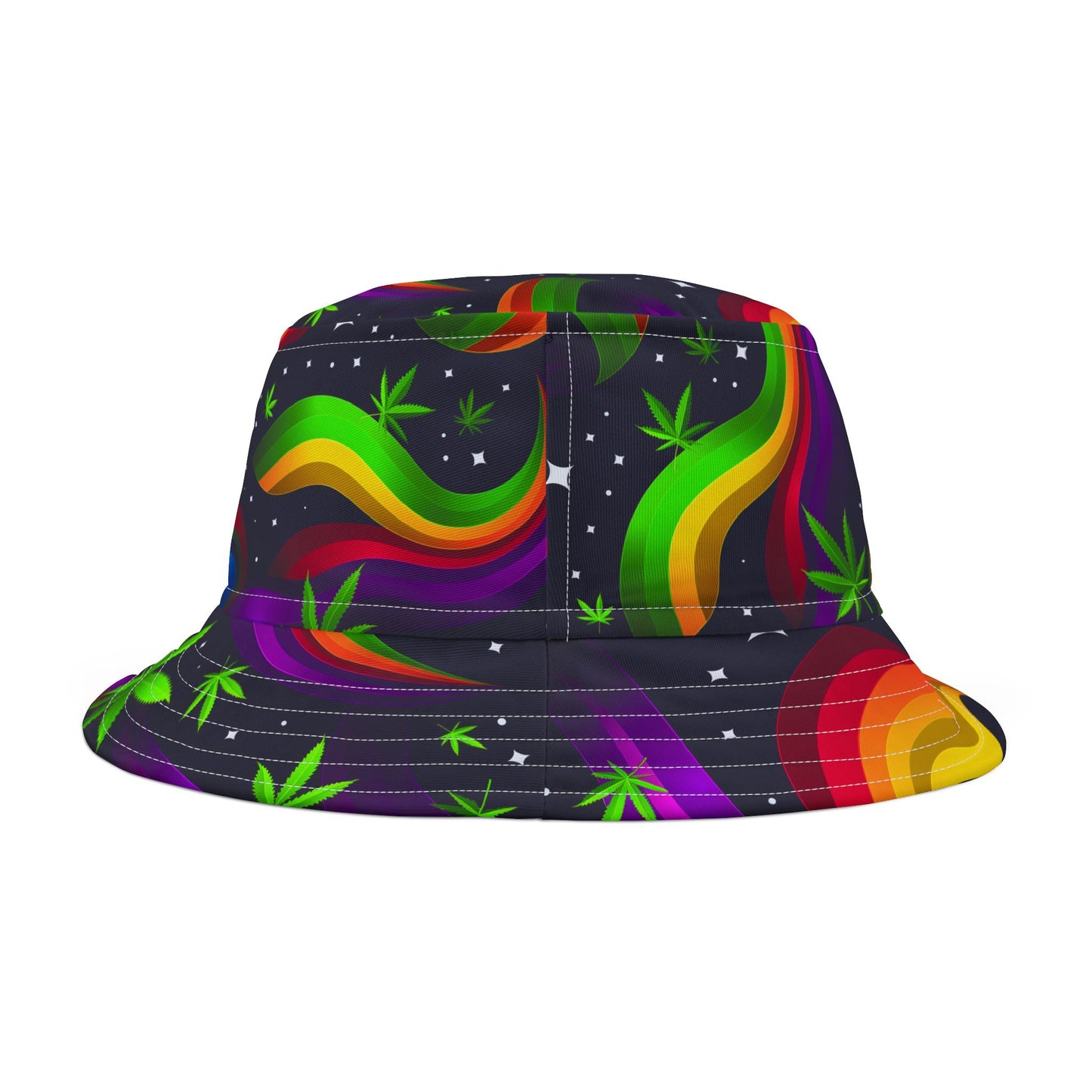 "HIGH ROLLER" Cosmic Rainbow Galaxy Bucket Hat