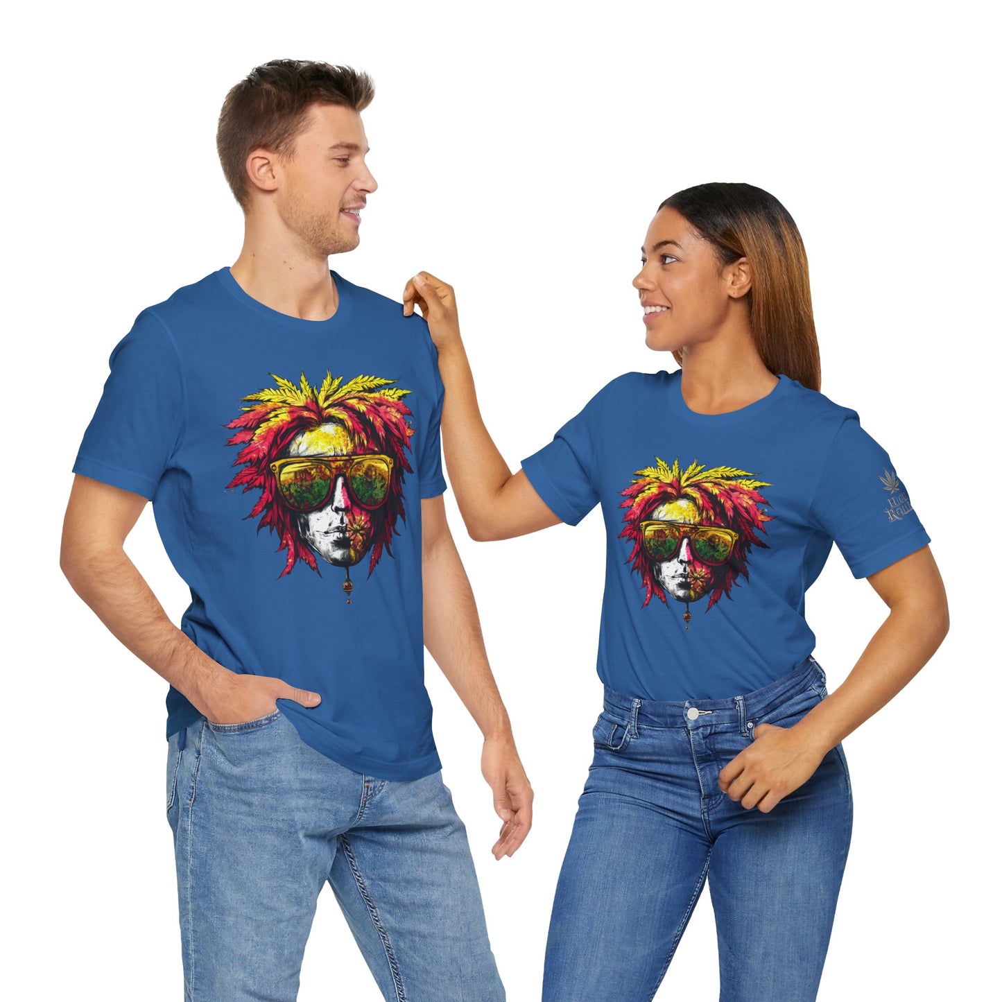 Rasta Cannabis Portrait Tee - Reggae Culture Art Design | High Roller