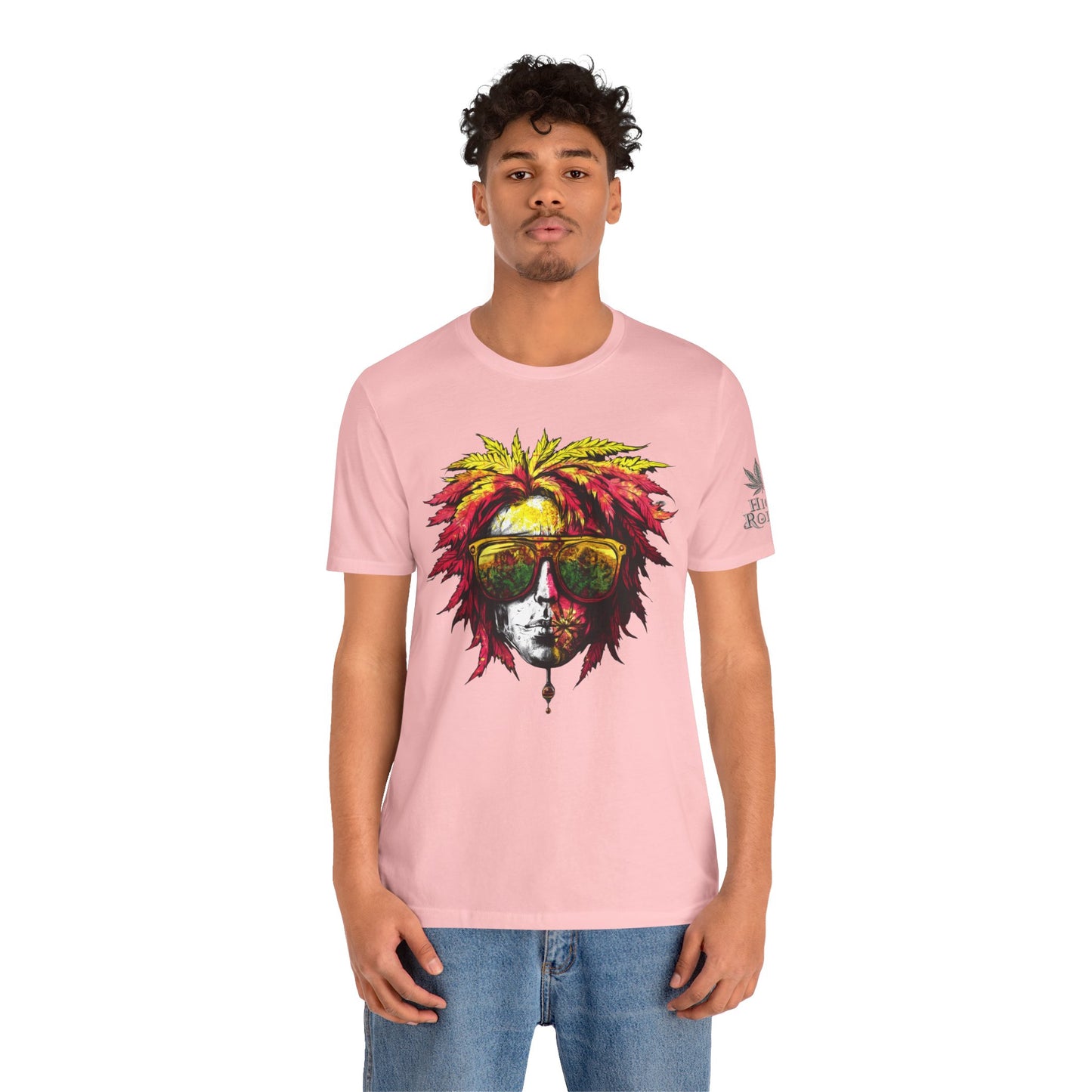 Rasta Cannabis Portrait Tee - Reggae Culture Art Design | High Roller