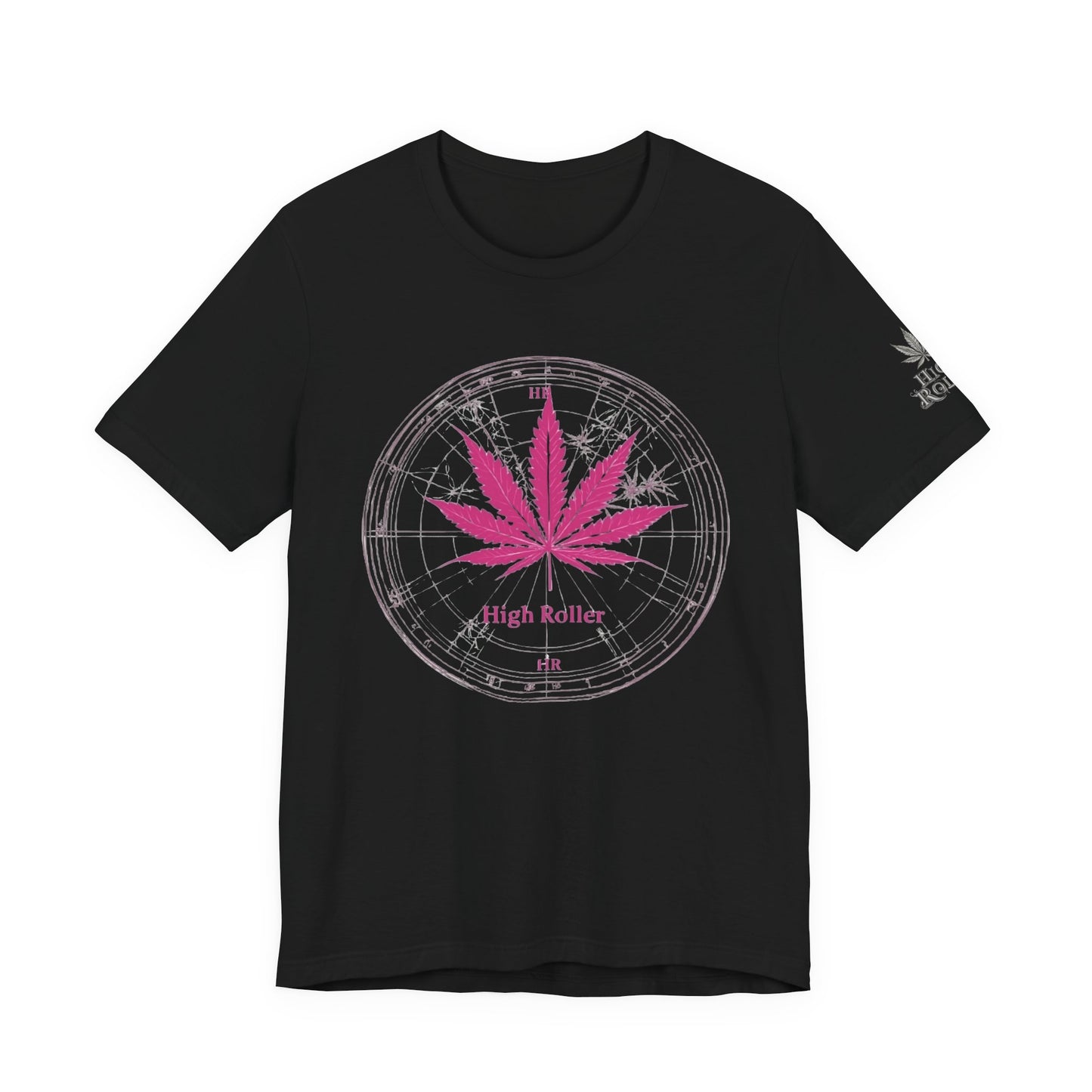 Cannabis Compass Tee - Navigation Leaf Art Design | High Roller