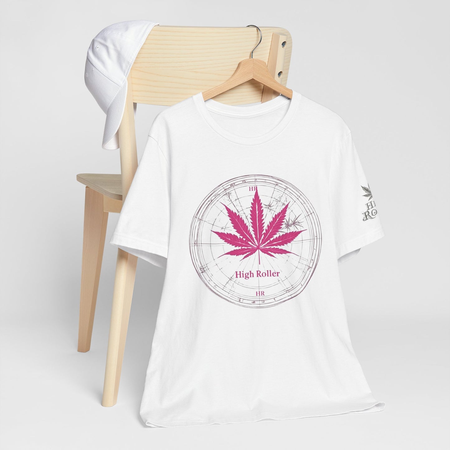 Cannabis Compass Tee - Navigation Leaf Art Design | High Roller