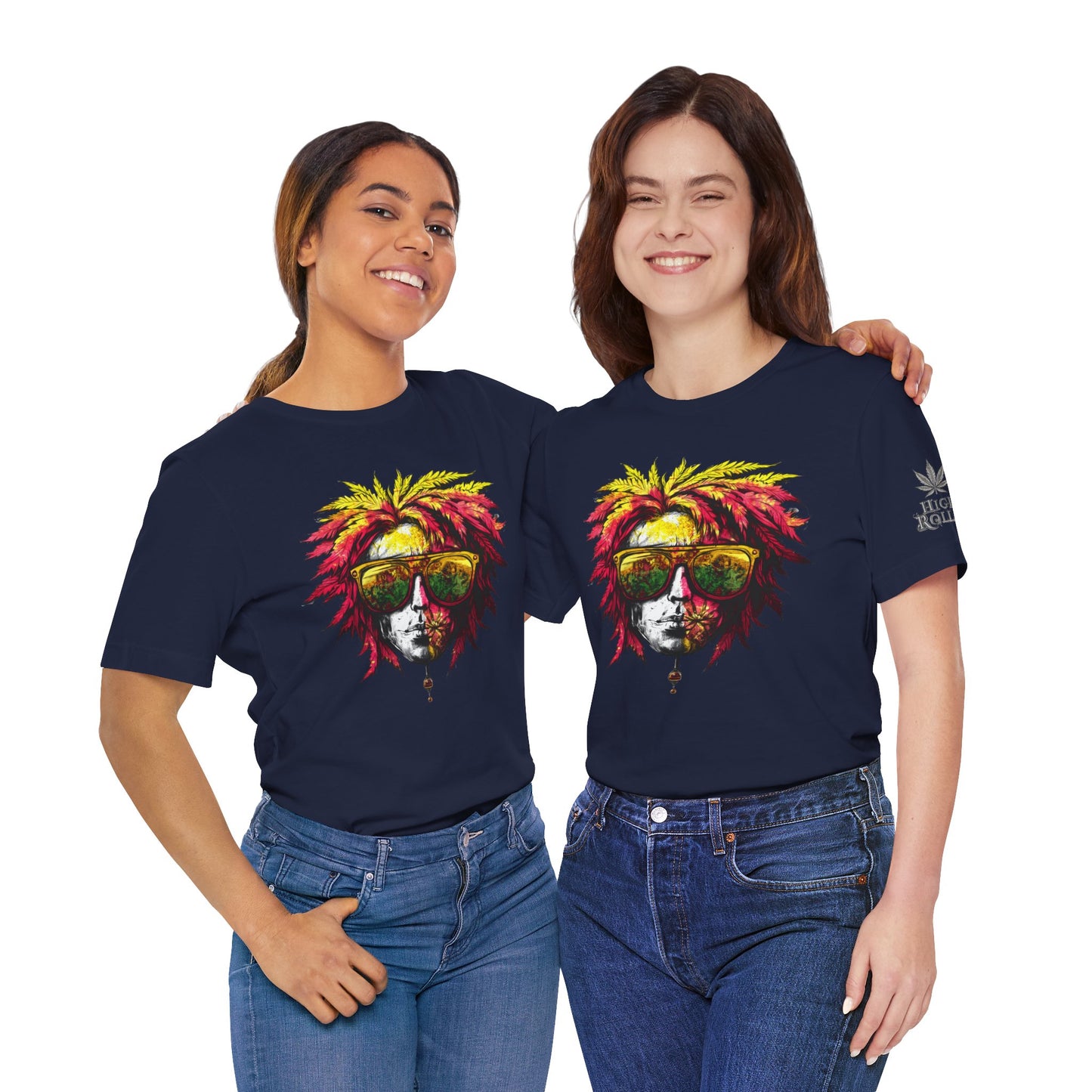 Rasta Cannabis Portrait Tee - Reggae Culture Art Design | High Roller