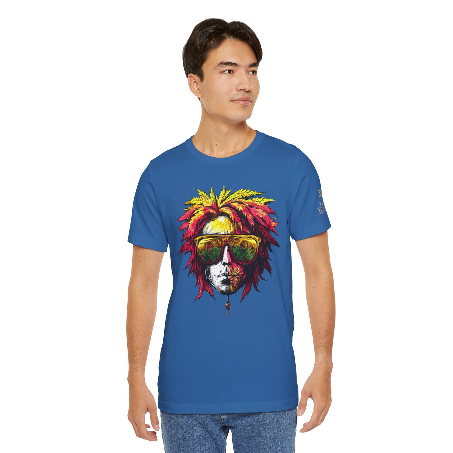 Rasta Cannabis Portrait Tee - Reggae Culture Art Design | High Roller