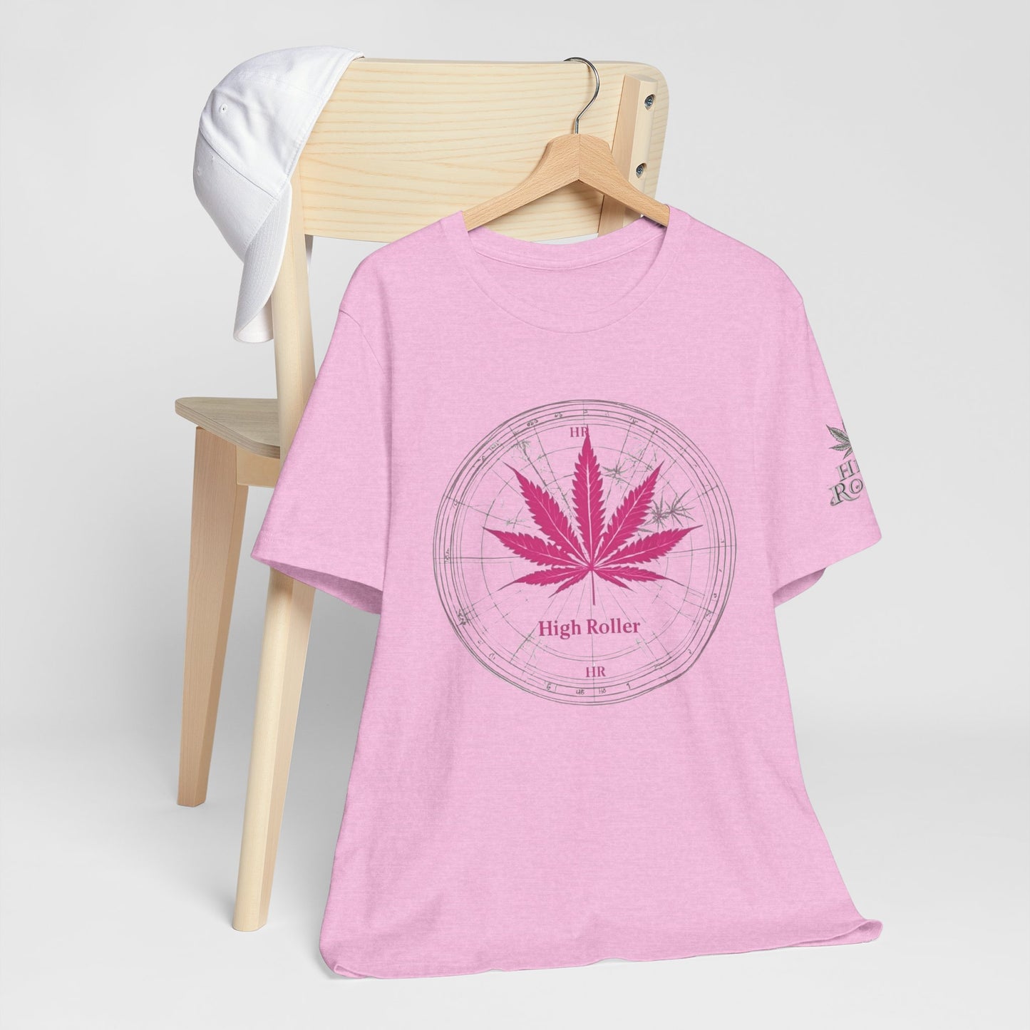 Cannabis Compass Tee - Navigation Leaf Art Design | High Roller
