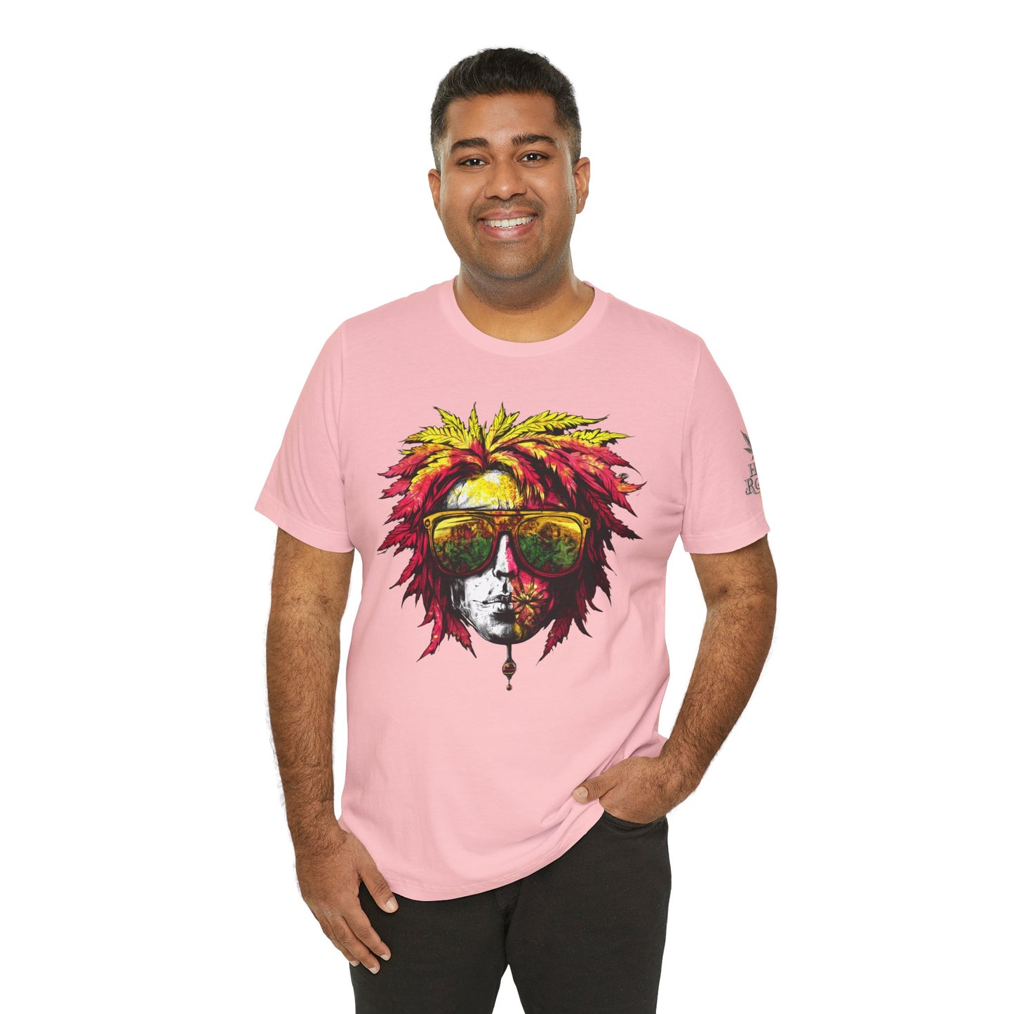 Rasta Cannabis Portrait Tee - Reggae Culture Art Design | High Roller