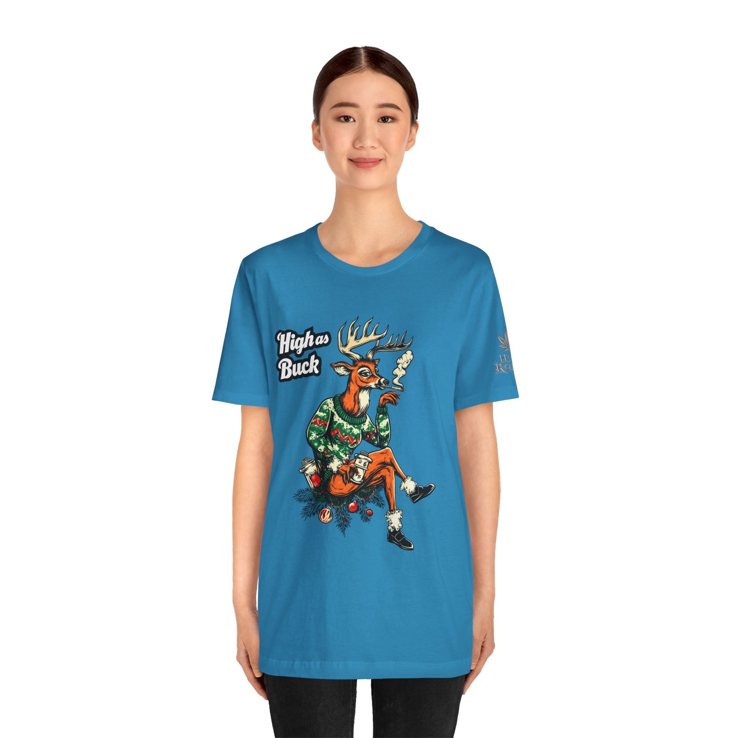 HIGH AS BUCK CHRISTMAS™ | PREMIUM HOLIDAY CANNABIS TEE