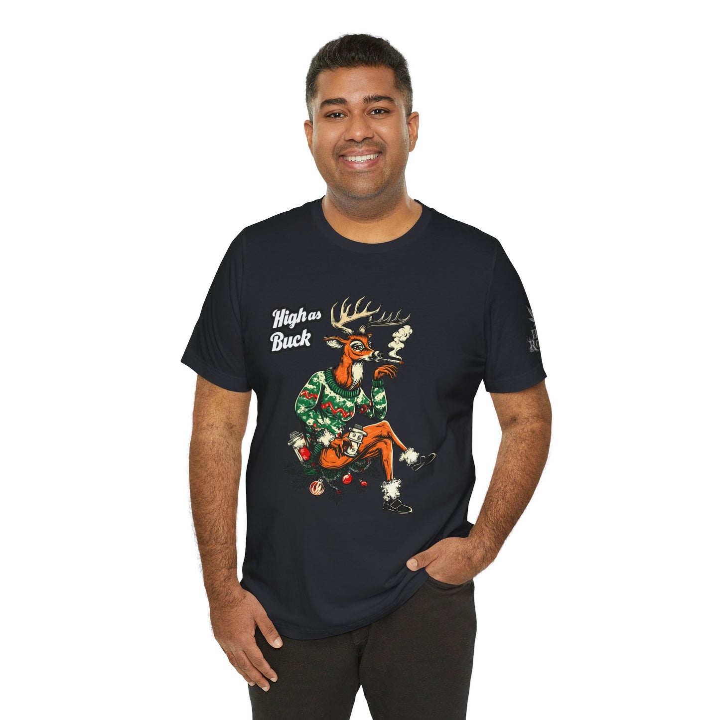 HIGH AS BUCK CHRISTMAS™ | PREMIUM HOLIDAY CANNABIS TEE