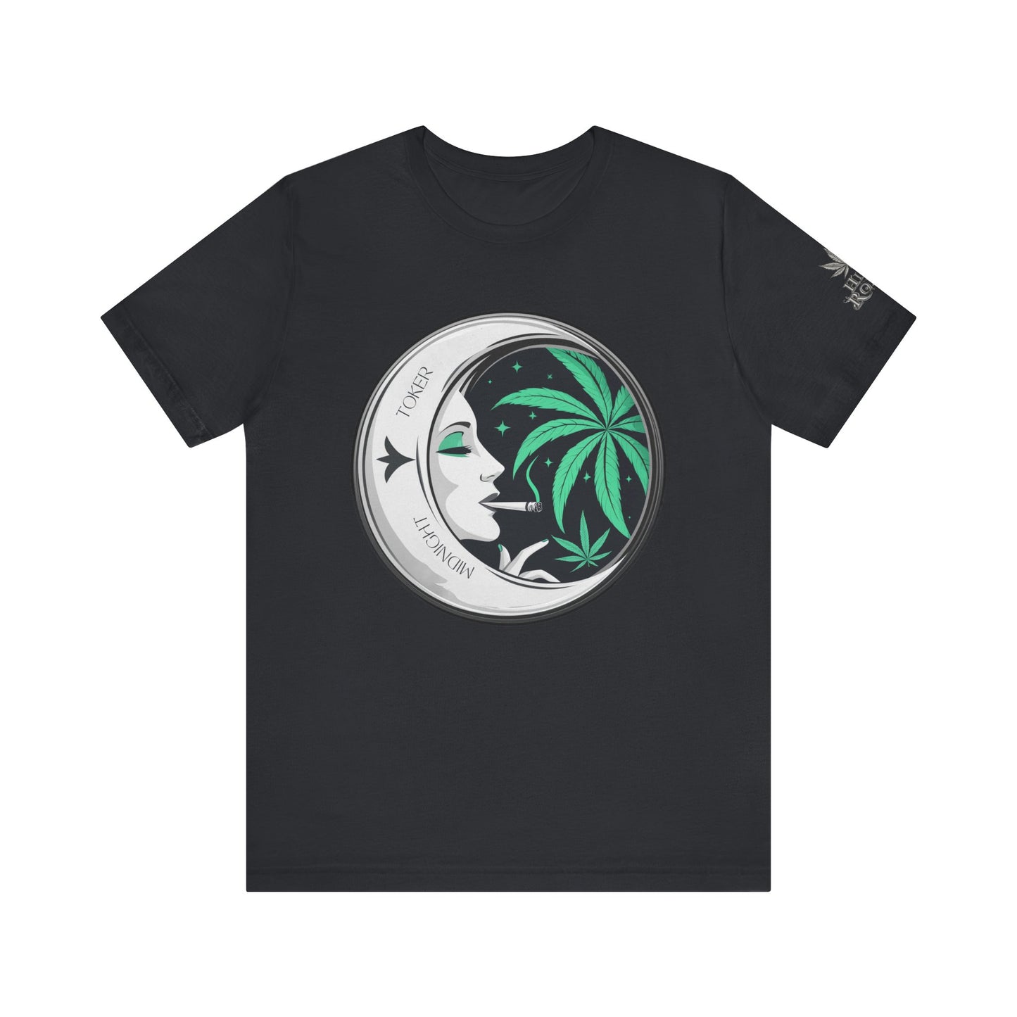 Toker Girl Coin Tee - Vintage Cannabis Portrait Art Design | High Roller