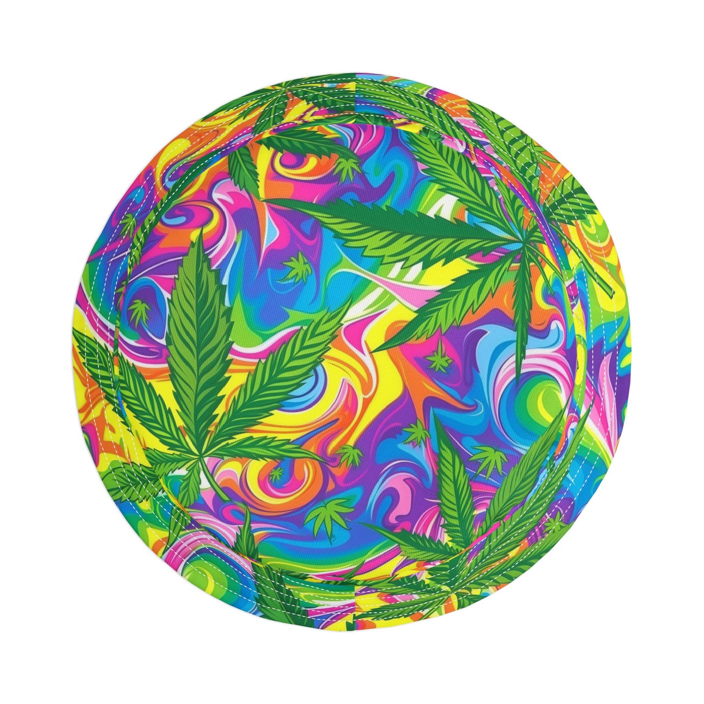 "HIGH ROLLER" Psychedelic Rainbow Swirl Bucket Hat