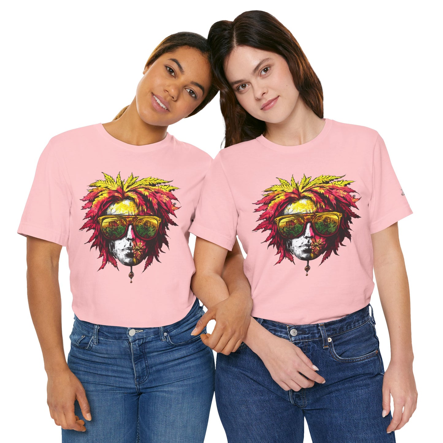 Rasta Cannabis Portrait Tee - Reggae Culture Art Design | High Roller