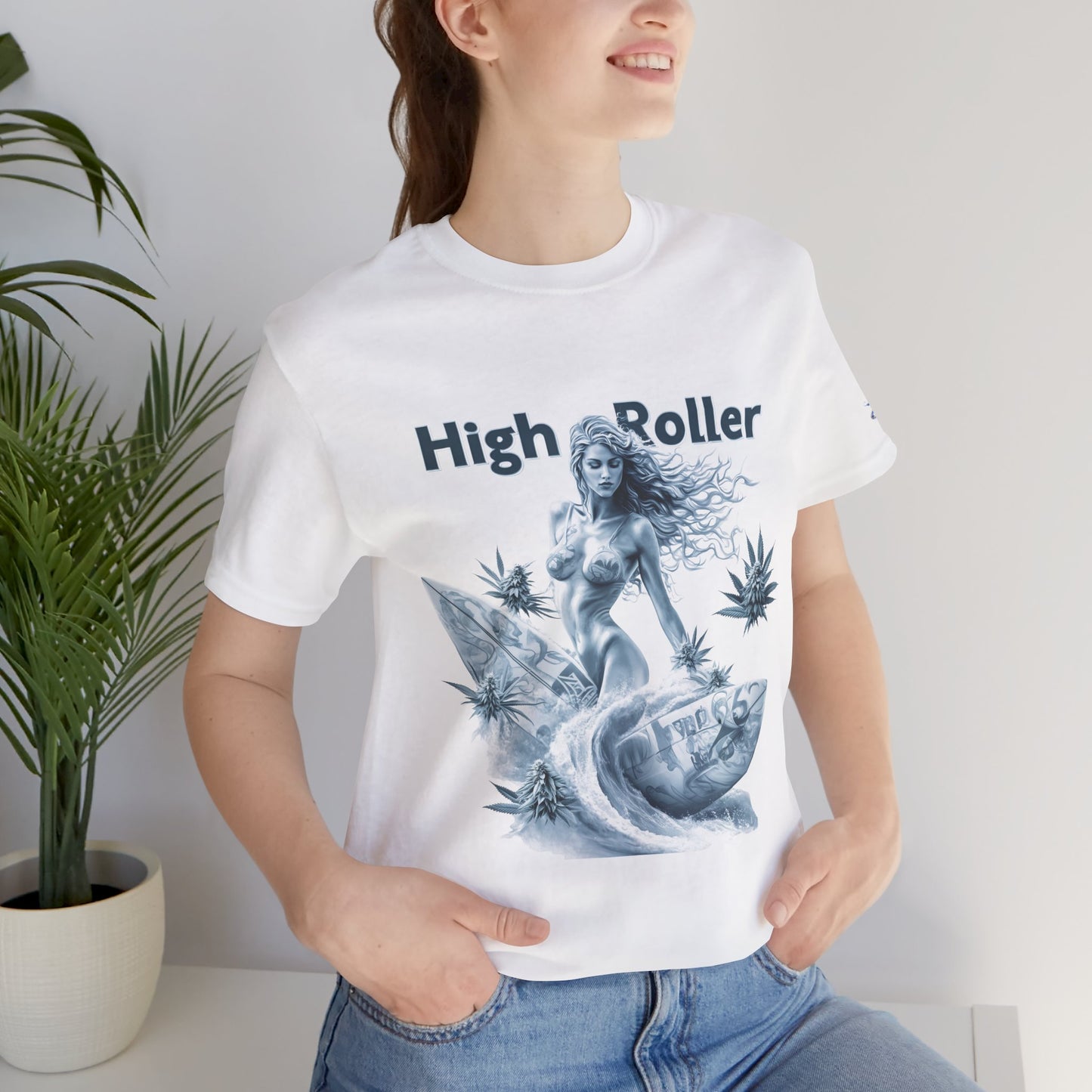 Cannabis Goddess Tee - Feminine Beauty Art Design | High Roller
