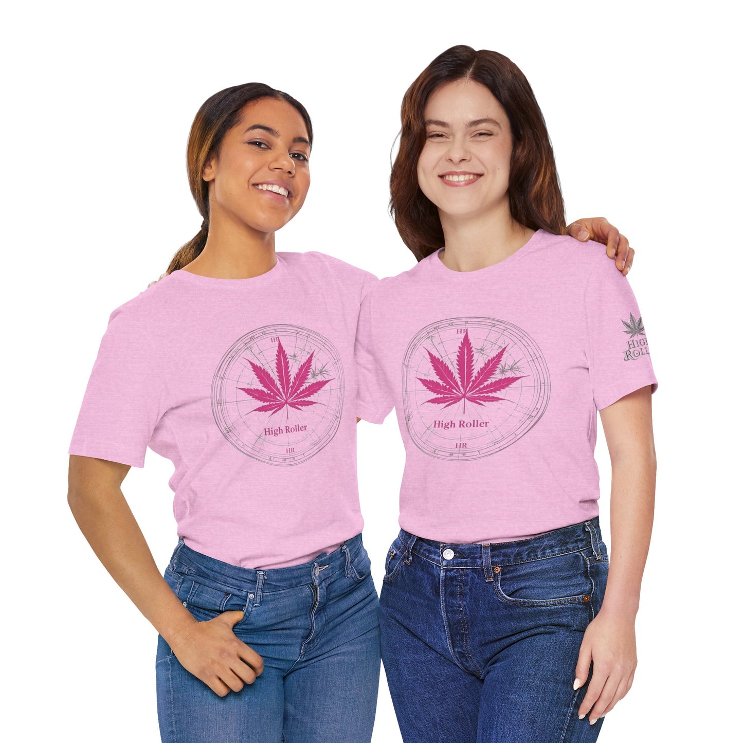 Cannabis Compass Tee - Navigation Leaf Art Design | High Roller