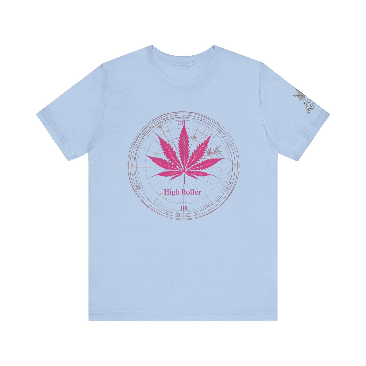 Cannabis Compass Tee - Navigation Leaf Art Design | High Roller