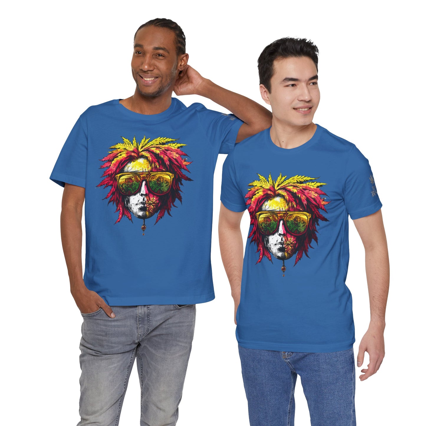 Rasta Cannabis Portrait Tee - Reggae Culture Art Design | High Roller