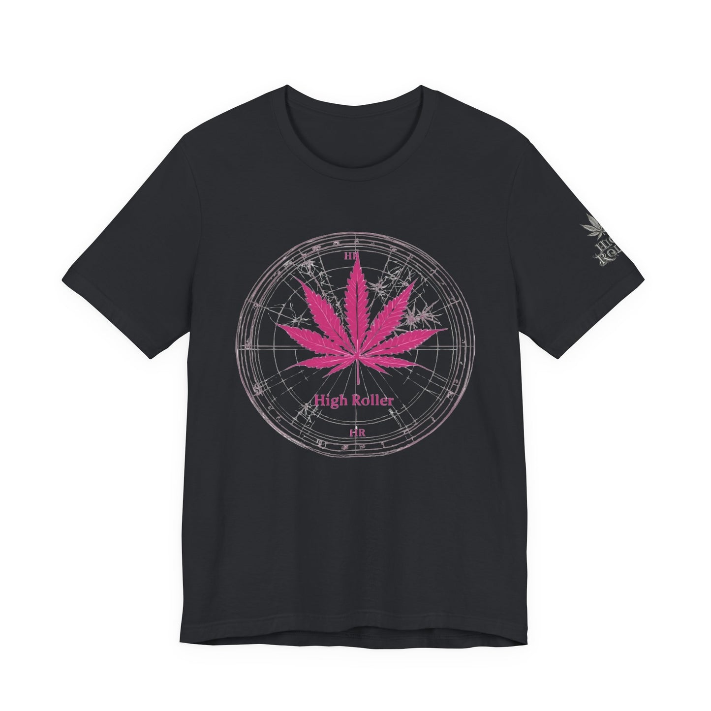 Cannabis Compass Tee - Navigation Leaf Art Design | High Roller