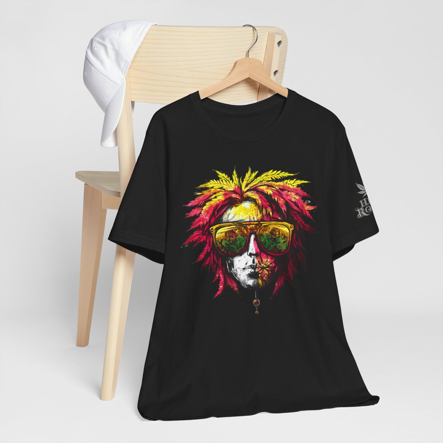 Rasta Cannabis Portrait Tee - Reggae Culture Art Design | High Roller