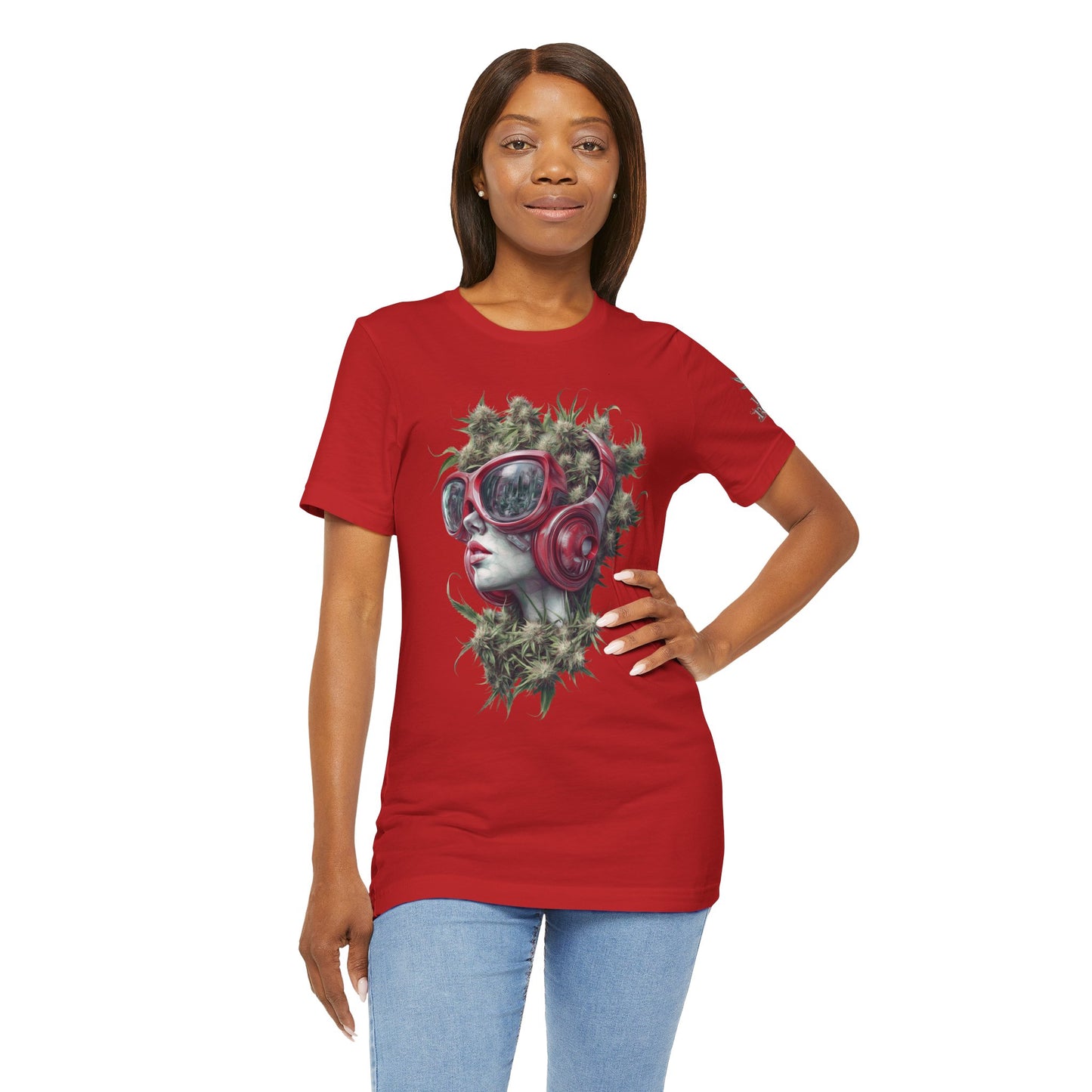 CANNABIS GODDESS TECH™ | PREMIUM FUTURISTIC ART TEE