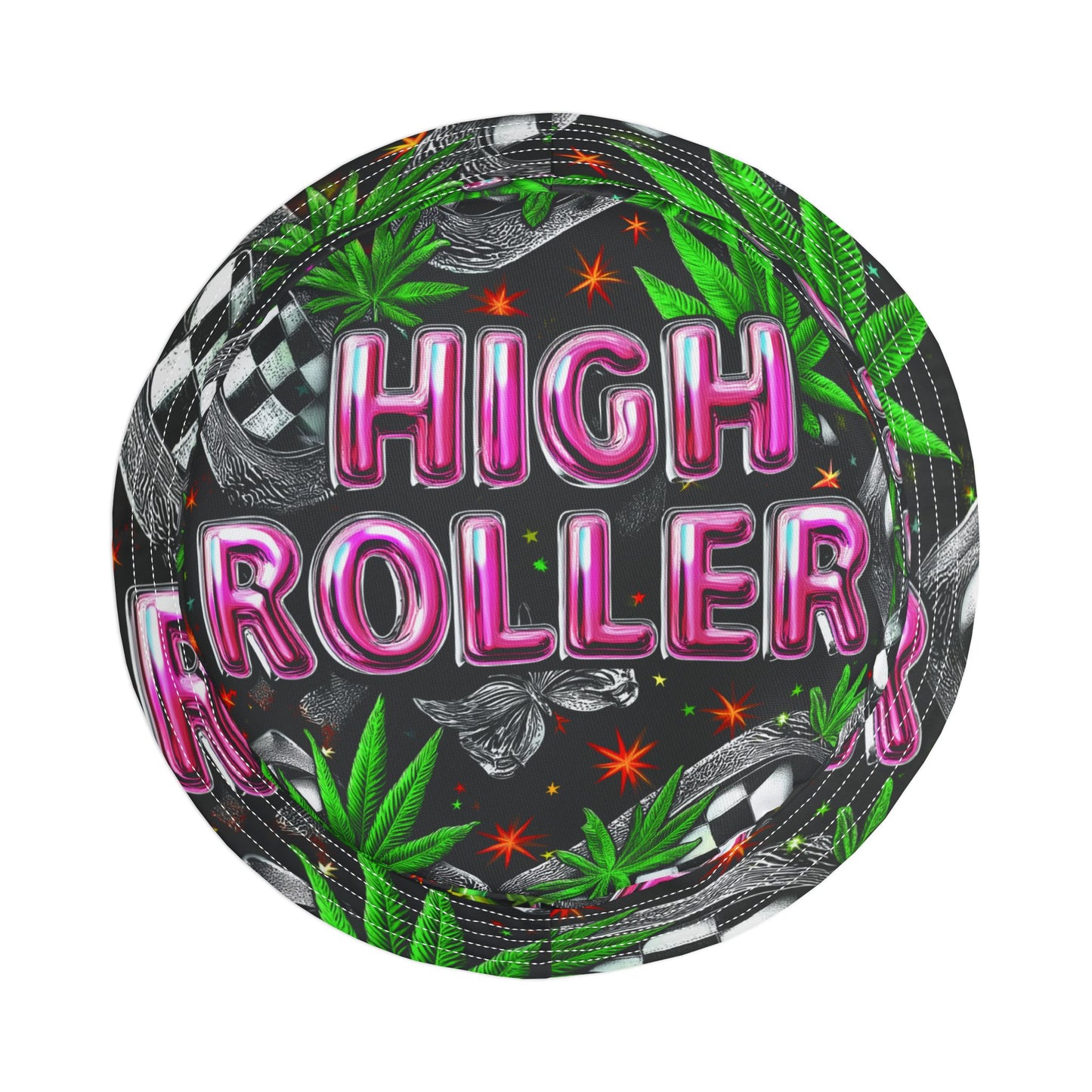 HIGH ROLLER Neon Party Bucket Hat