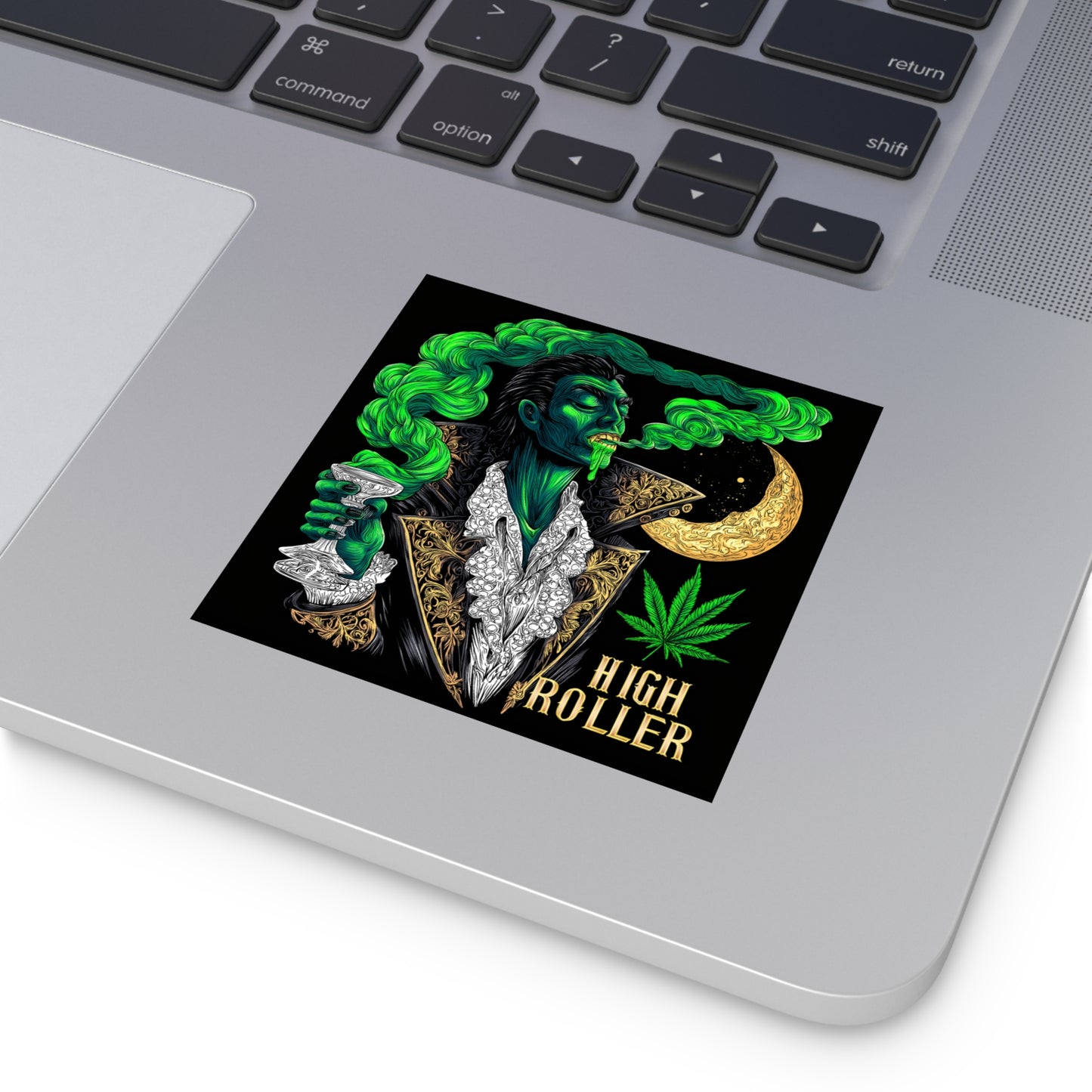 Vampire Count Cannabis Aristocrat Halloween Sticker - Premium Dracula HIGH ROLLER Baroque Noble 420 Vinyl Decal