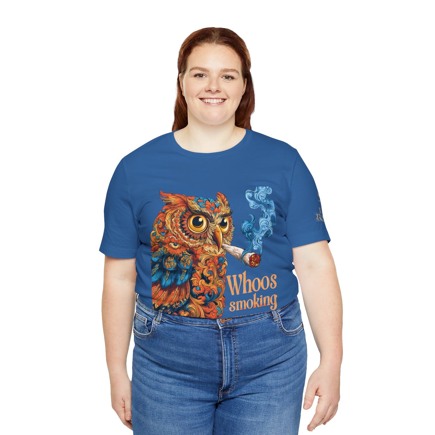 Whoos Smoking Owl Tee - Wise Cannabis Art Design | High Roller