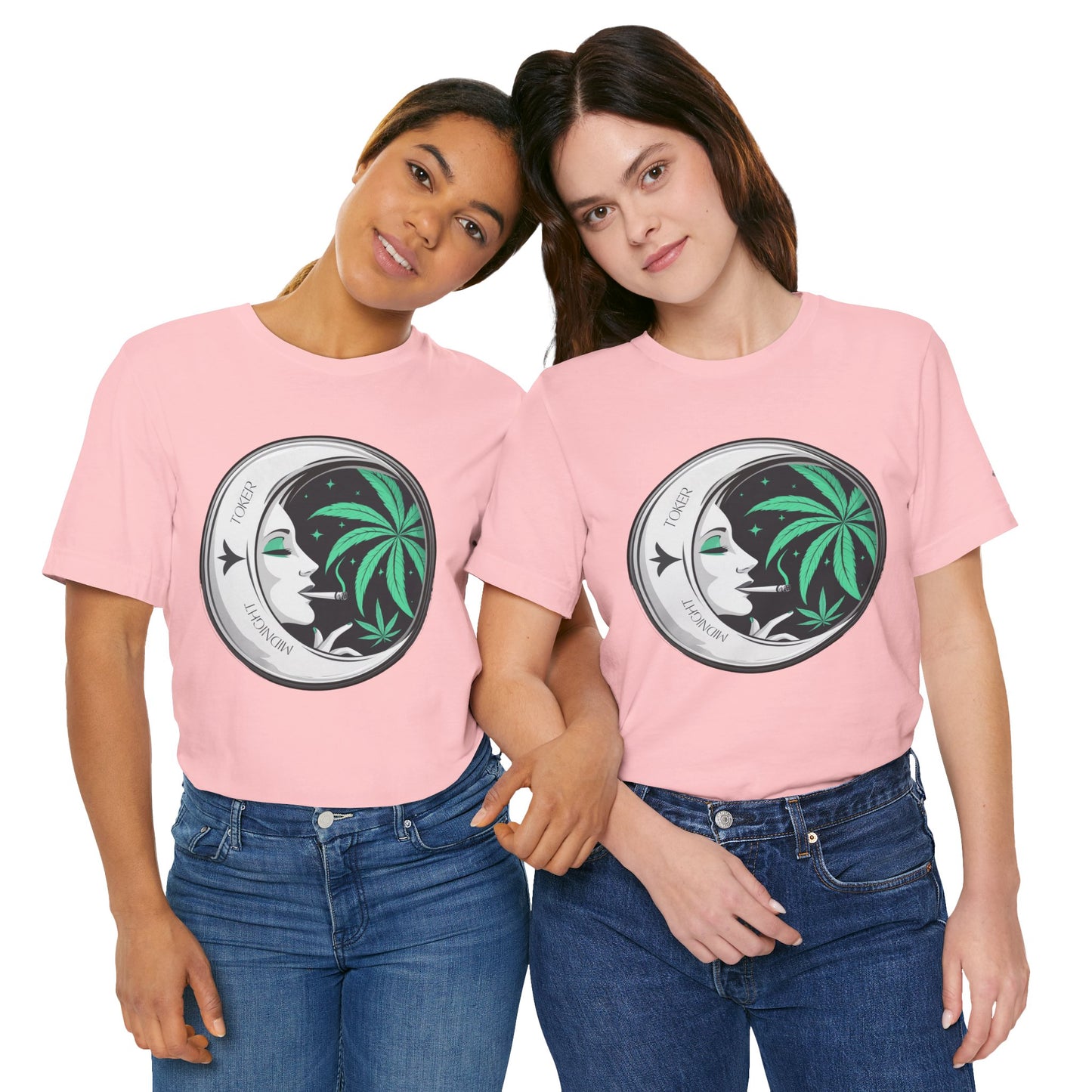 Toker Girl Coin Tee - Vintage Cannabis Portrait Art Design | High Roller