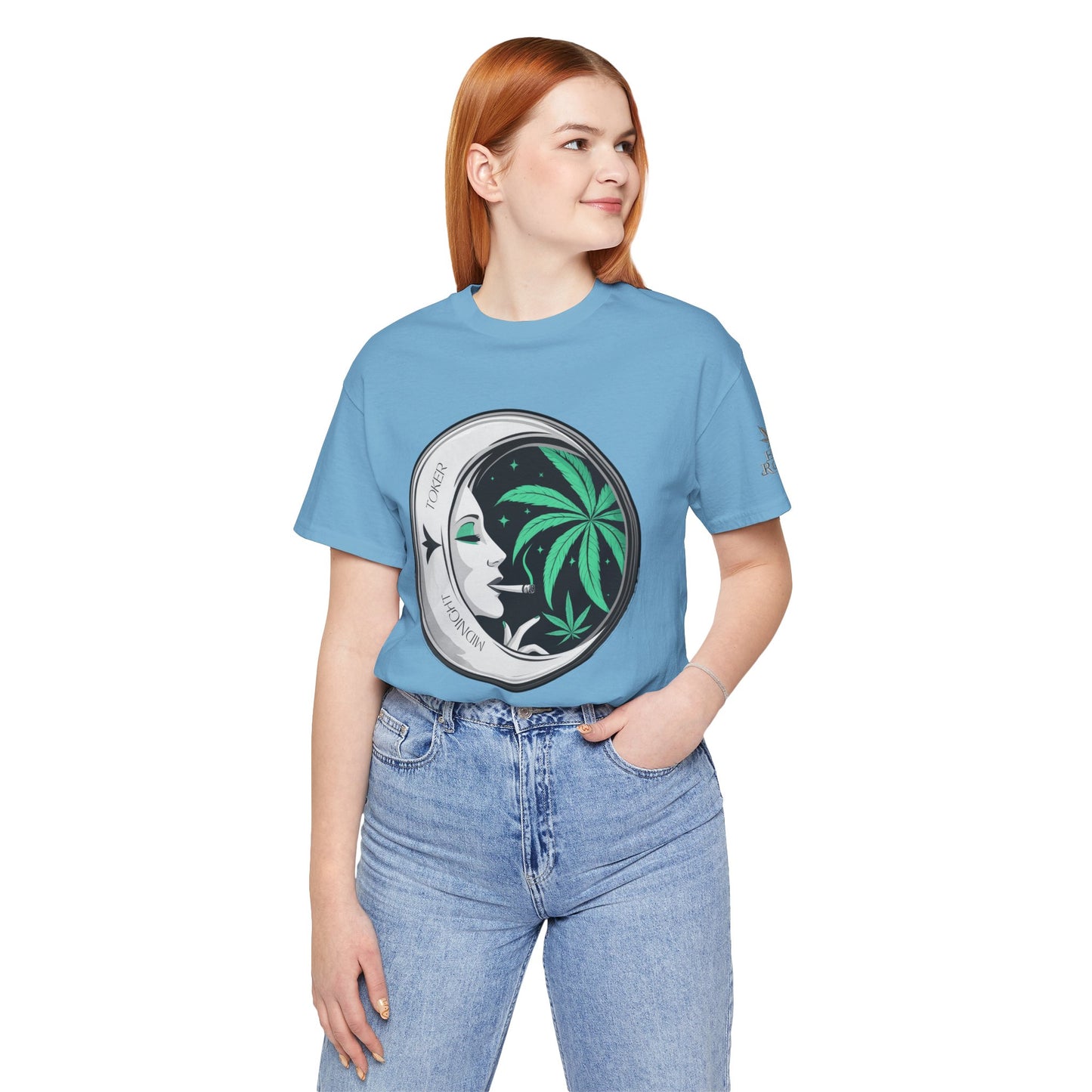 Toker Girl Coin Tee - Vintage Cannabis Portrait Art Design | High Roller
