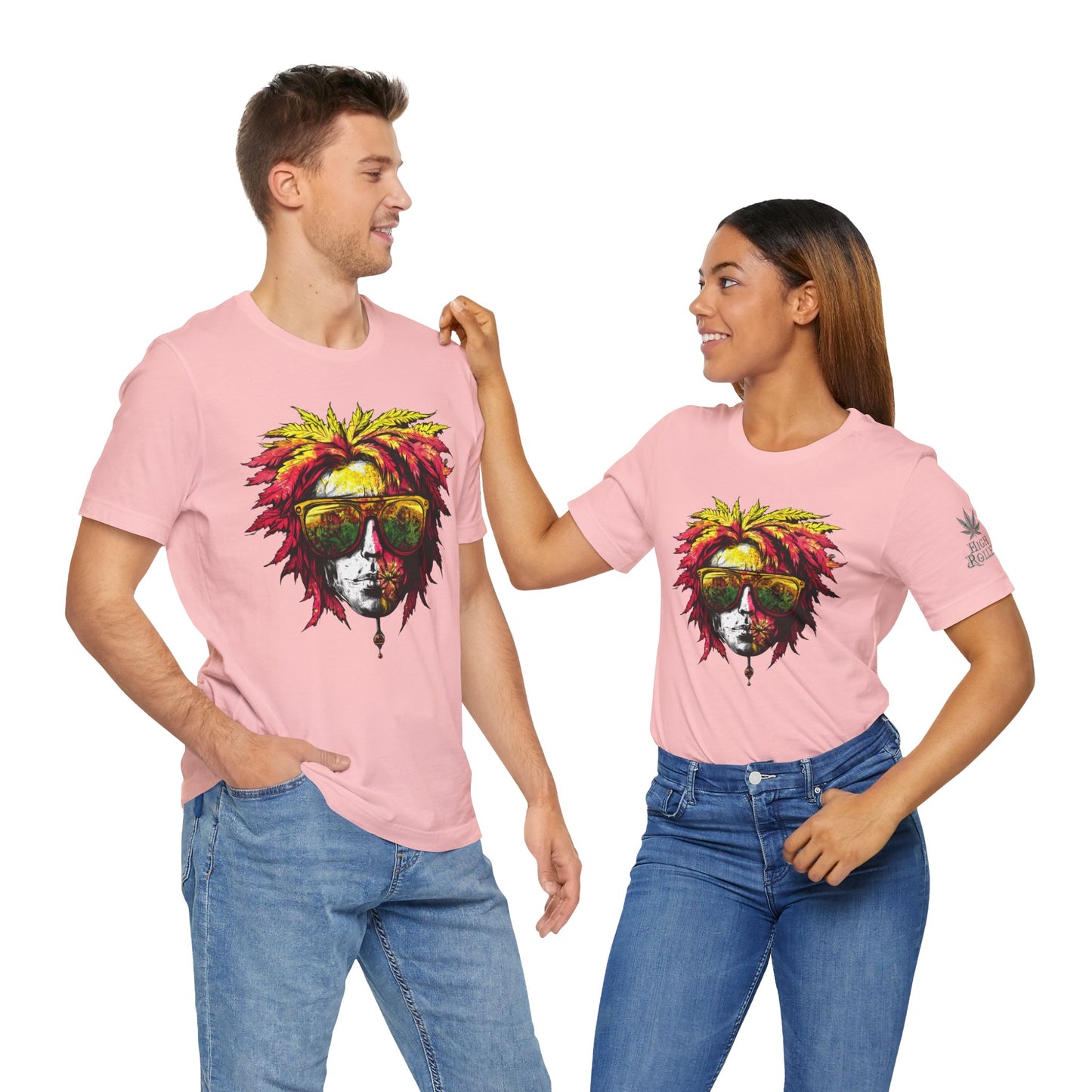 Rasta Cannabis Portrait Tee - Reggae Culture Art Design | High Roller