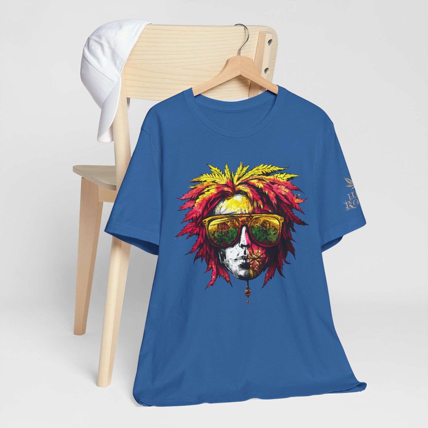 Rasta Cannabis Portrait Tee - Reggae Culture Art Design | High Roller