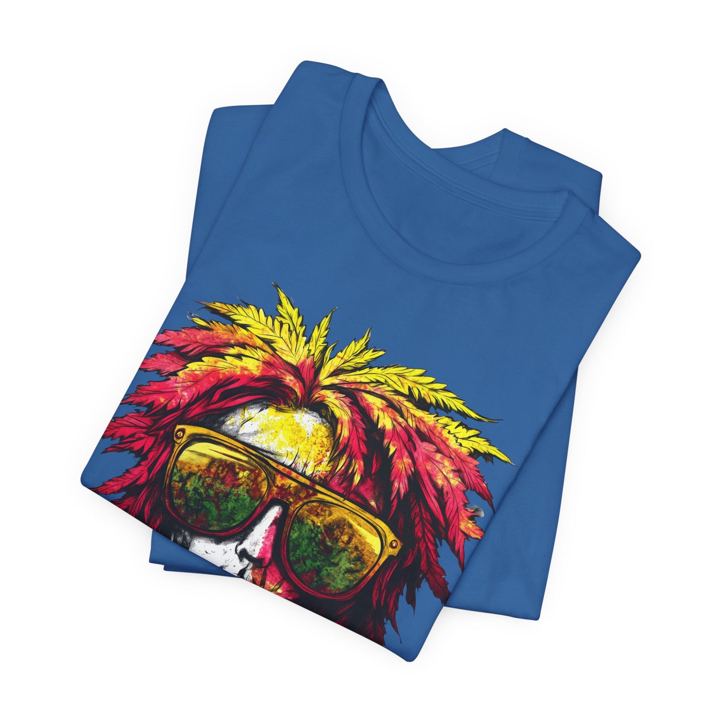 Rasta Cannabis Portrait Tee - Reggae Culture Art Design | High Roller