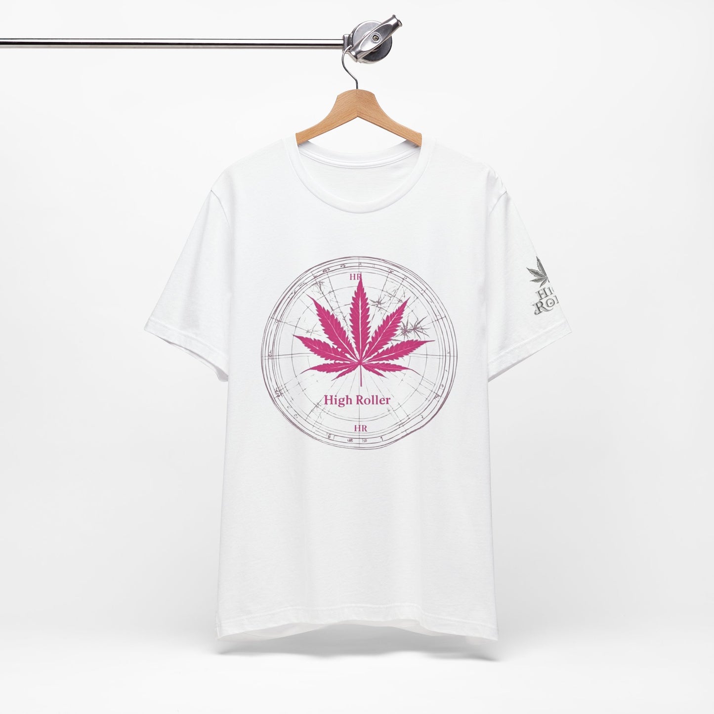 Cannabis Compass Tee - Navigation Leaf Art Design | High Roller