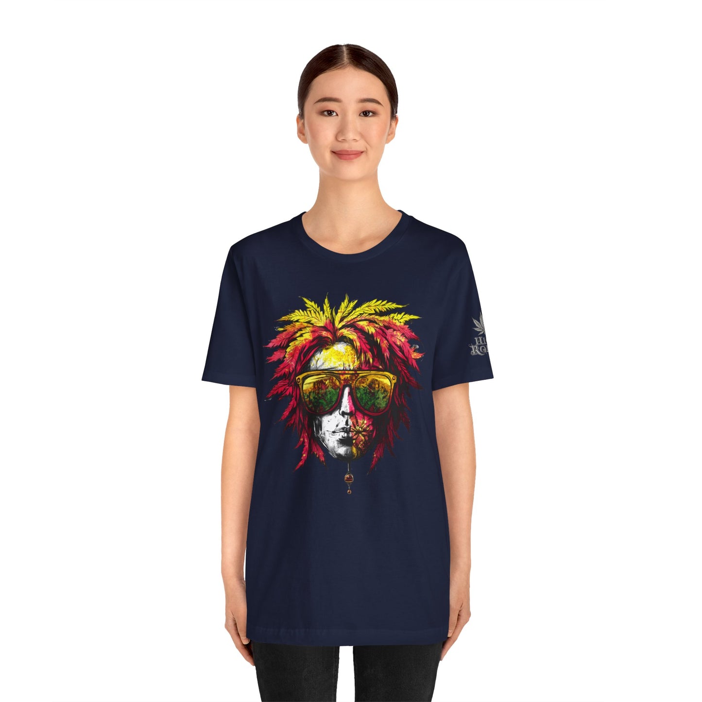 Rasta Cannabis Portrait Tee - Reggae Culture Art Design | High Roller
