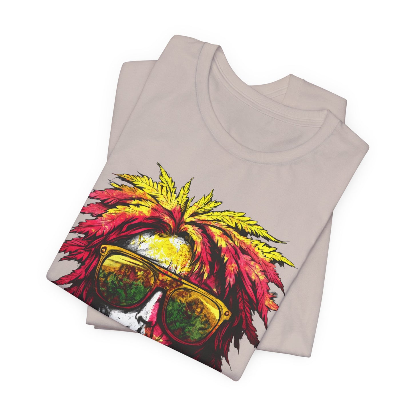 Rasta Cannabis Portrait Tee - Reggae Culture Art Design | High Roller