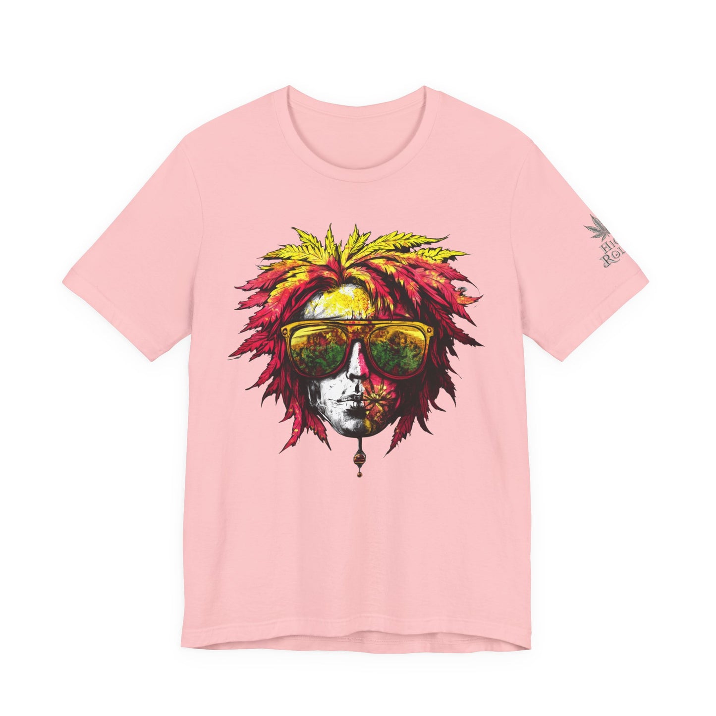 Rasta Cannabis Portrait Tee - Reggae Culture Art Design | High Roller