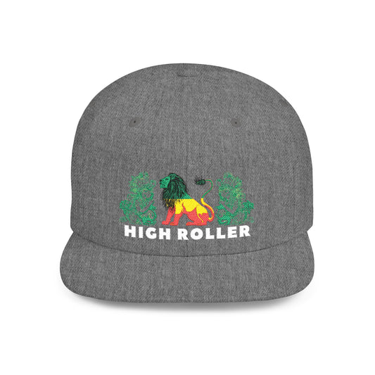HIGH ROLLER Rastafarian Lion Snapback Cap