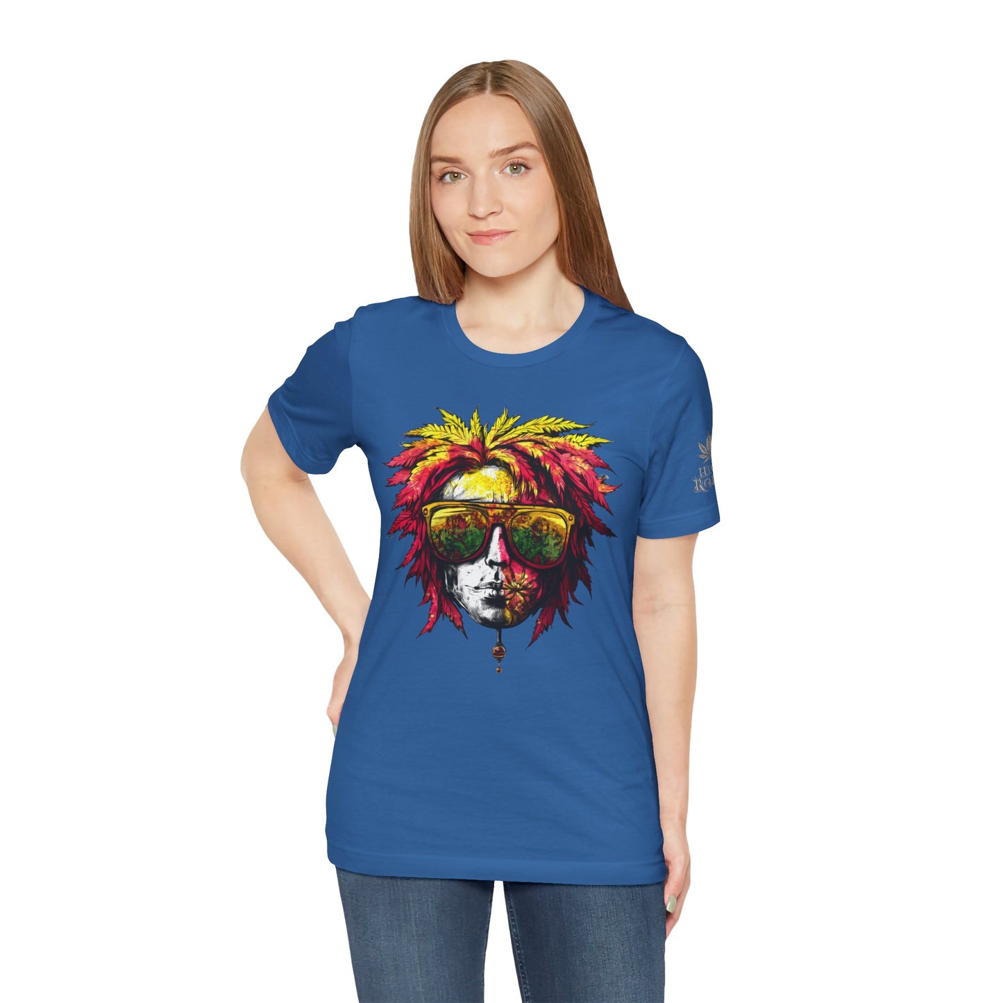 Rasta Cannabis Portrait Tee - Reggae Culture Art Design | High Roller
