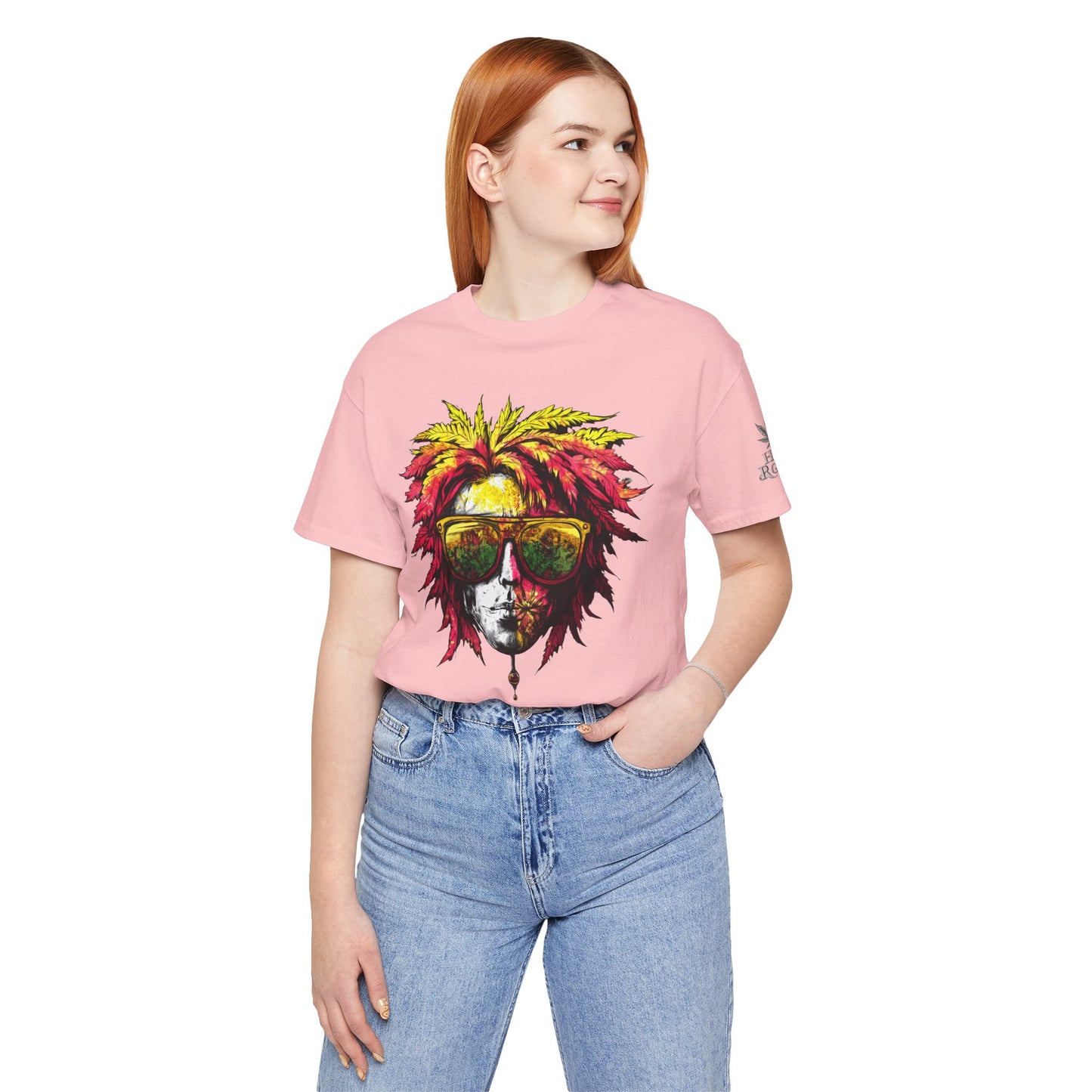 Rasta Cannabis Portrait Tee - Reggae Culture Art Design | High Roller