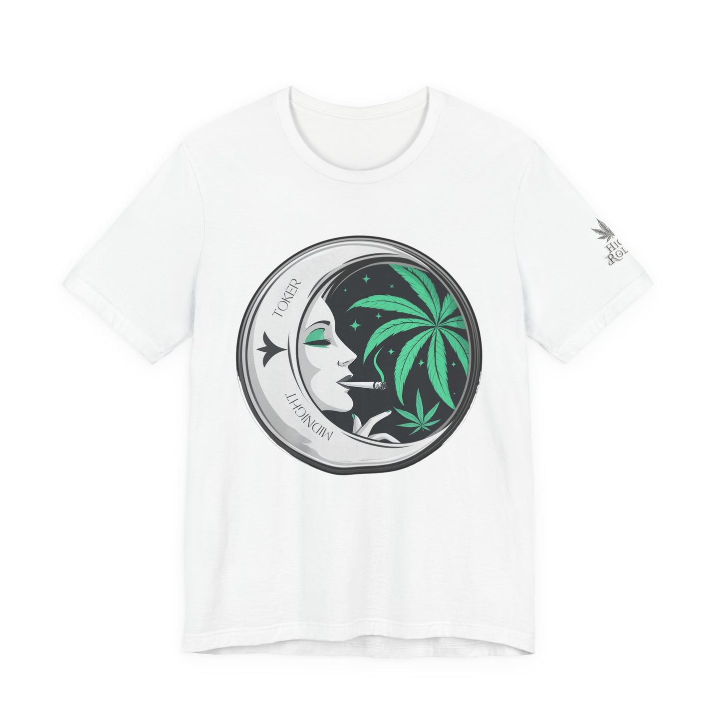 Toker Girl Coin Tee - Vintage Cannabis Portrait Art Design | High Roller