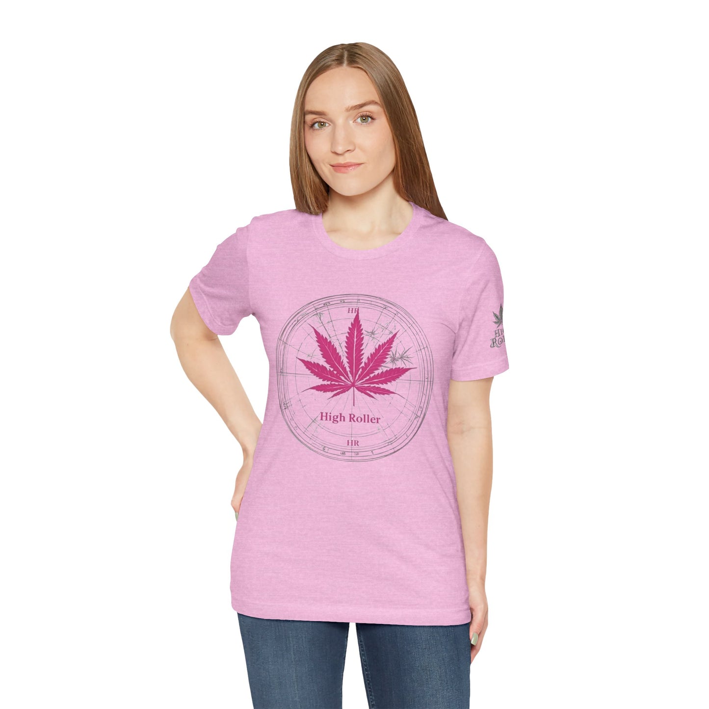 Cannabis Compass Tee - Navigation Leaf Art Design | High Roller