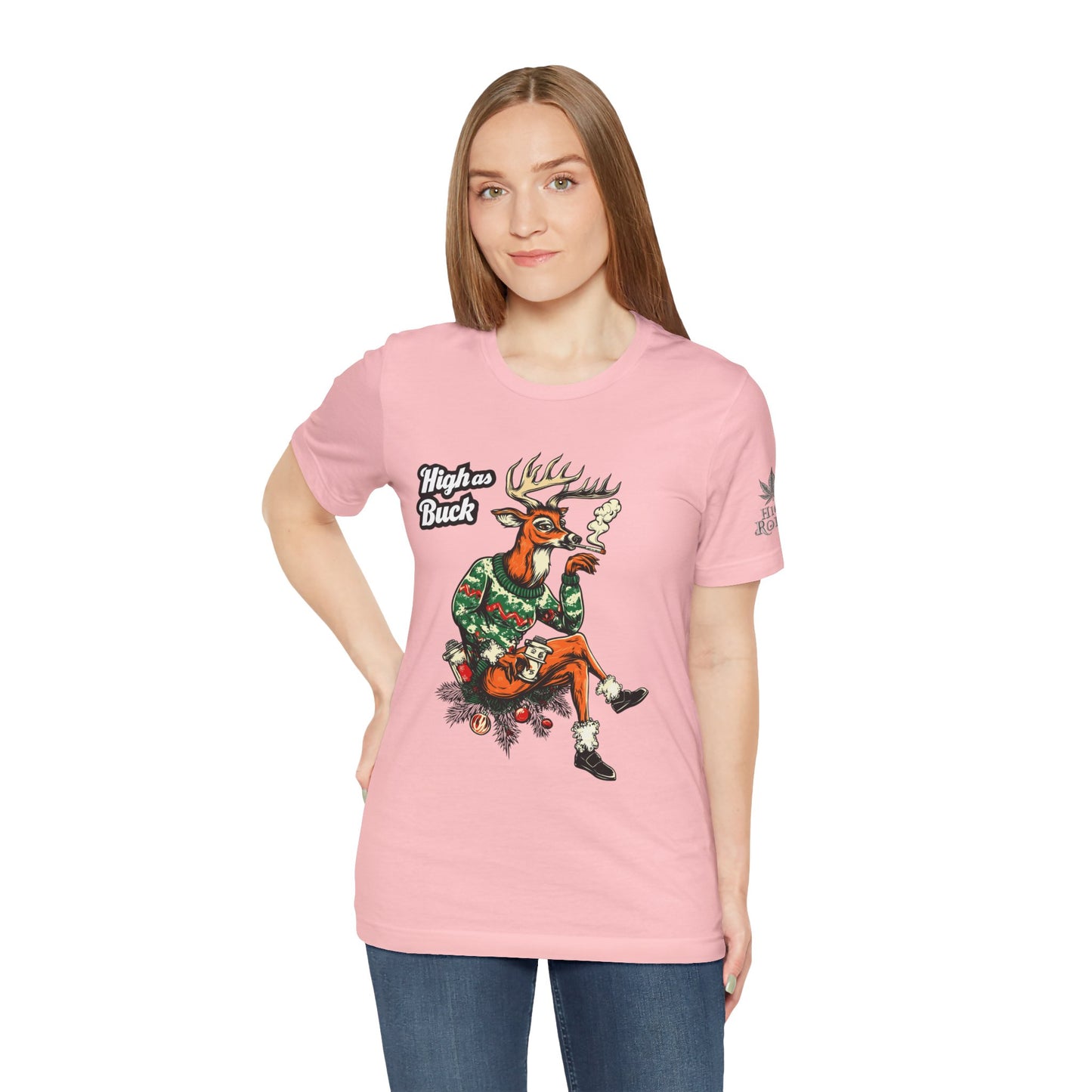 HIGH AS BUCK CHRISTMAS™ | PREMIUM HOLIDAY CANNABIS TEE