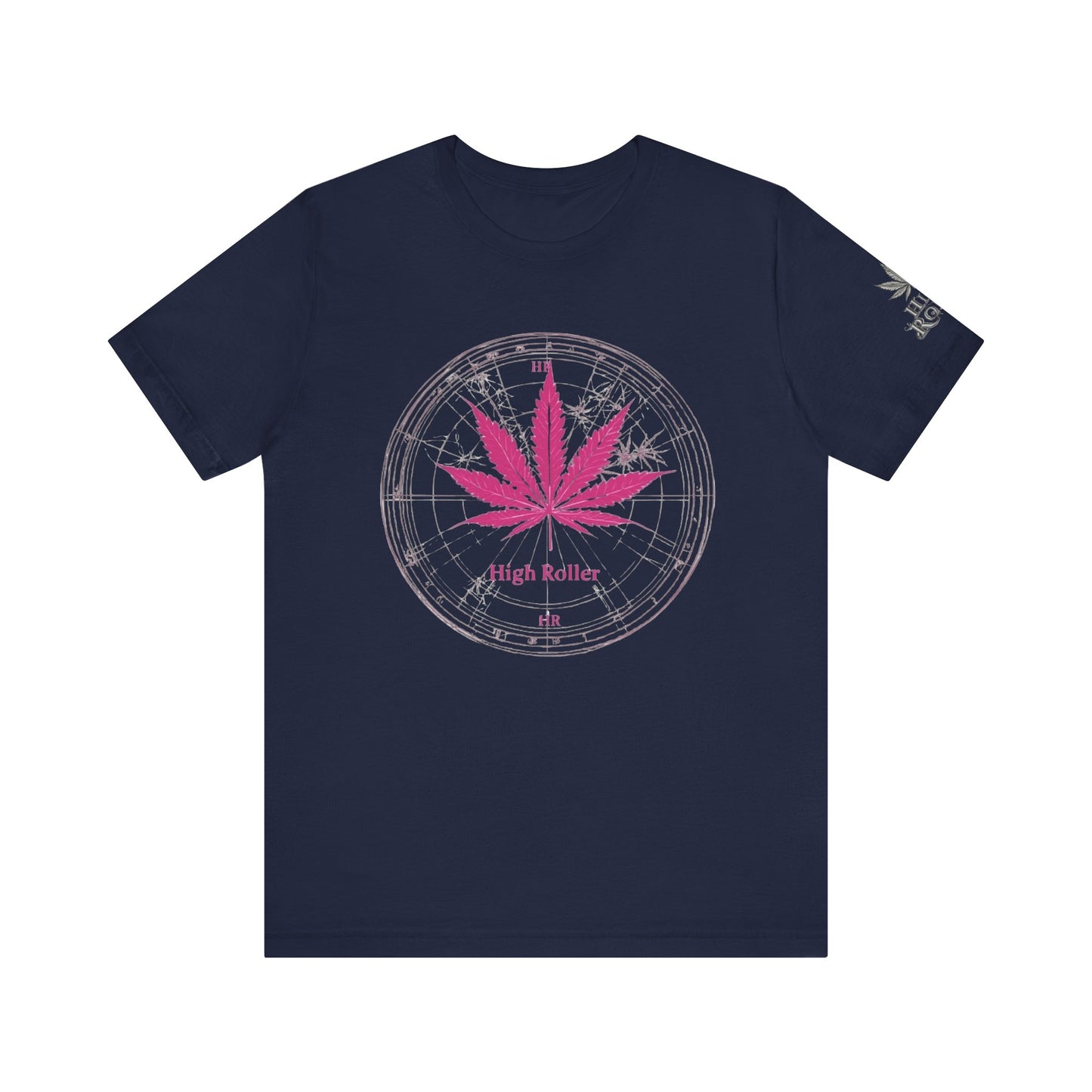 Cannabis Compass Tee - Navigation Leaf Art Design | High Roller