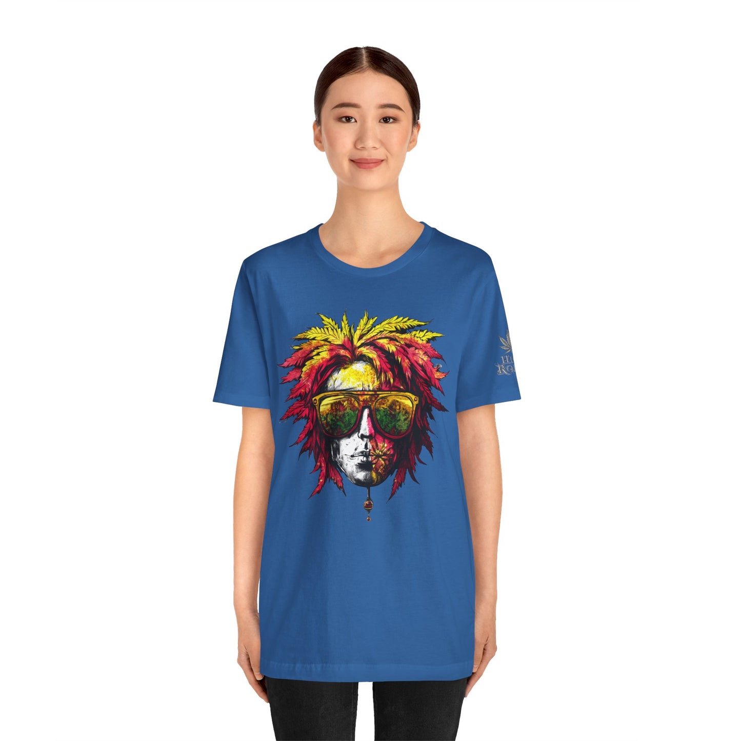 Rasta Cannabis Portrait Tee - Reggae Culture Art Design | High Roller