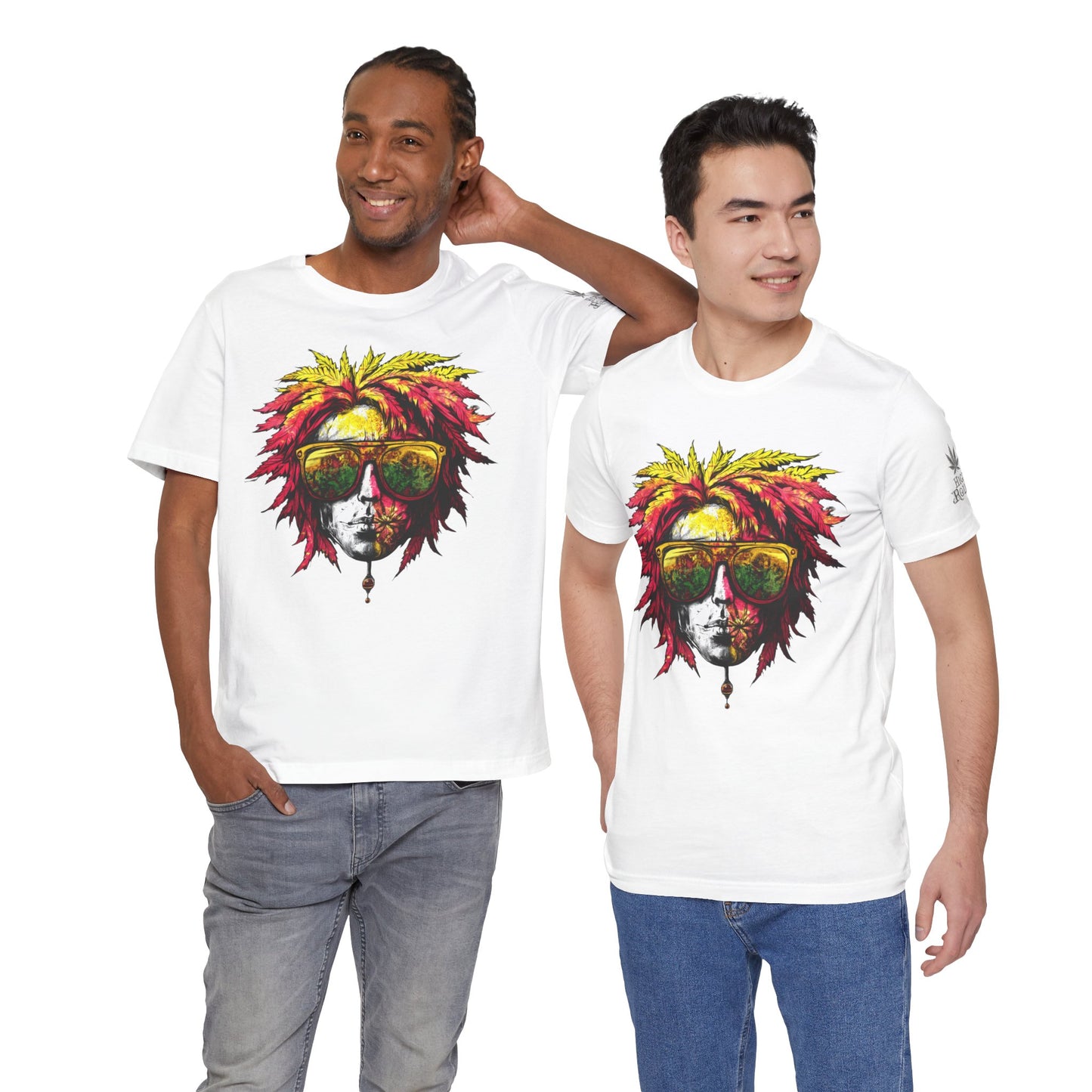 Rasta Cannabis Portrait Tee - Reggae Culture Art Design | High Roller