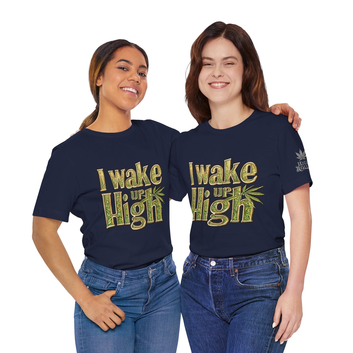 I WAKE UP HIGH™ | PREMIUM ORNATE TYPOGRAPHY TEE