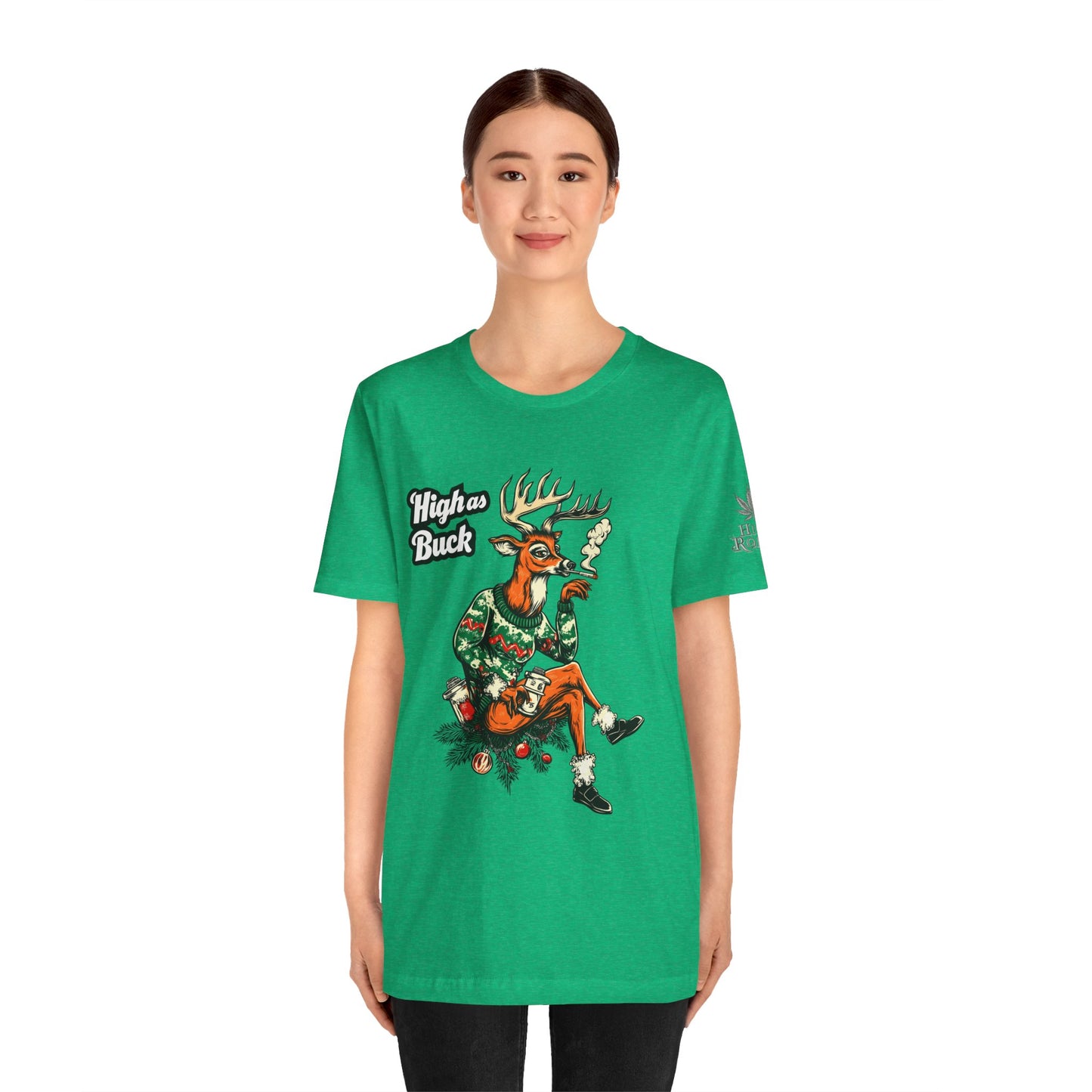 HIGH AS BUCK CHRISTMAS™ | PREMIUM HOLIDAY CANNABIS TEE